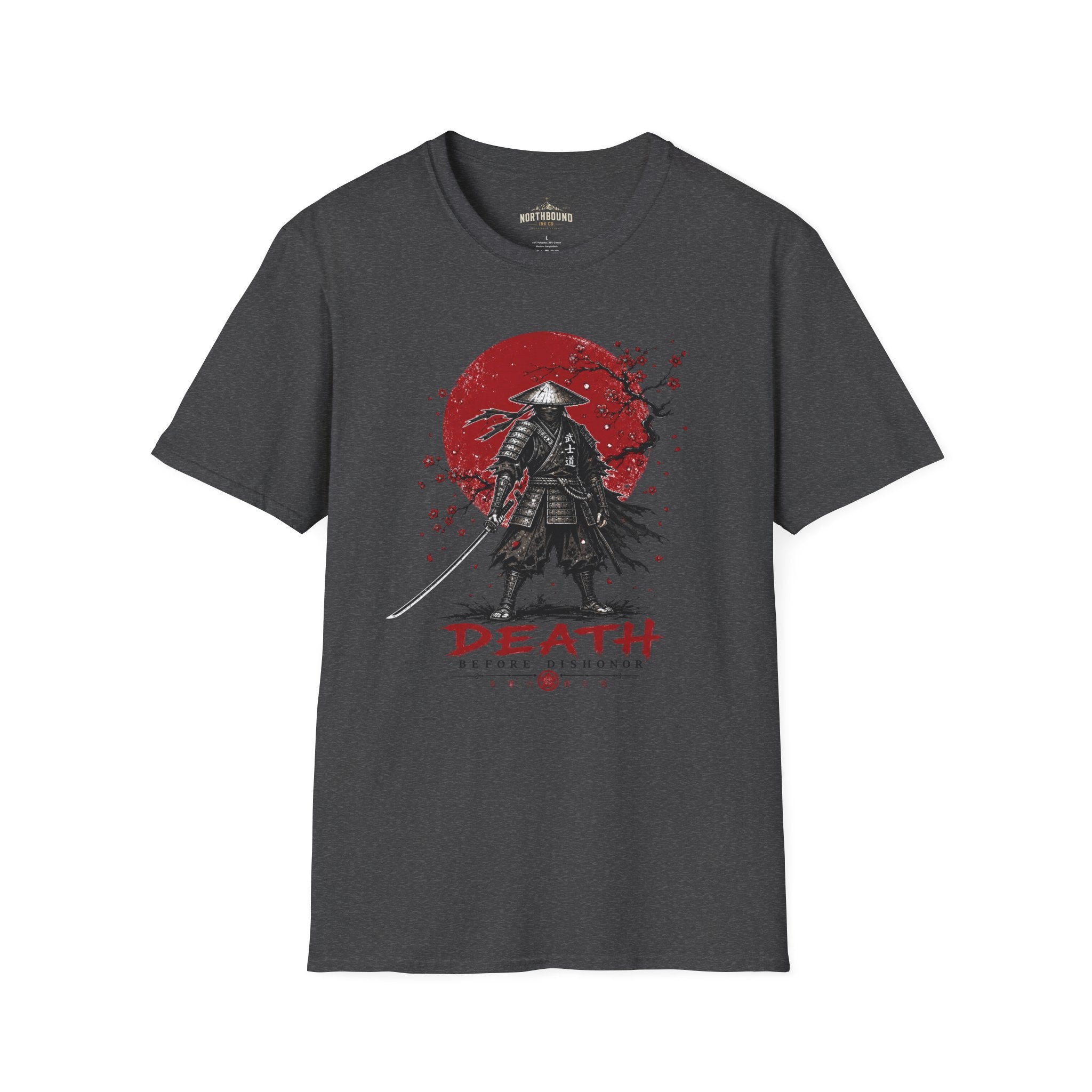 Samurai Death T-Shirt — 'Death Before Dishonor' Graphic Tee