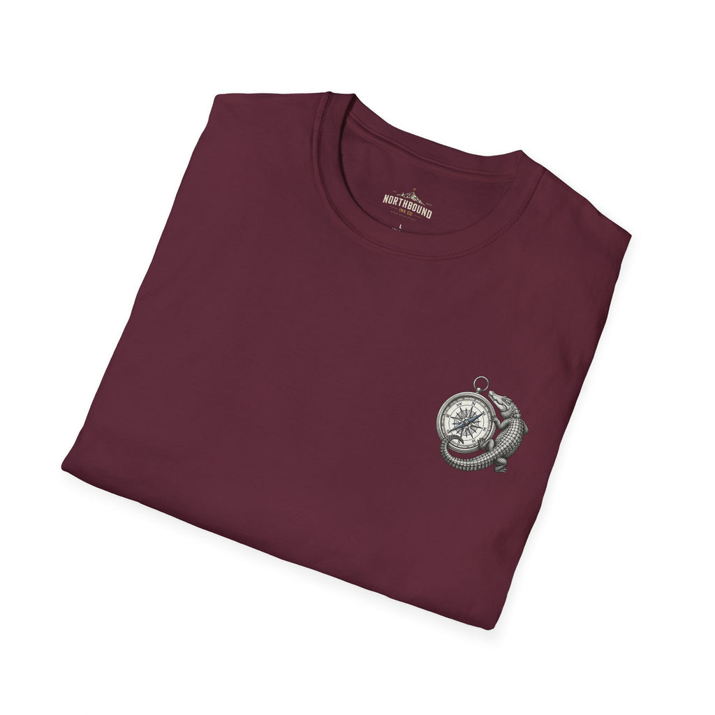 Crocodile & Compass T‑Shirt — Nautical Adventure Graphic Tee