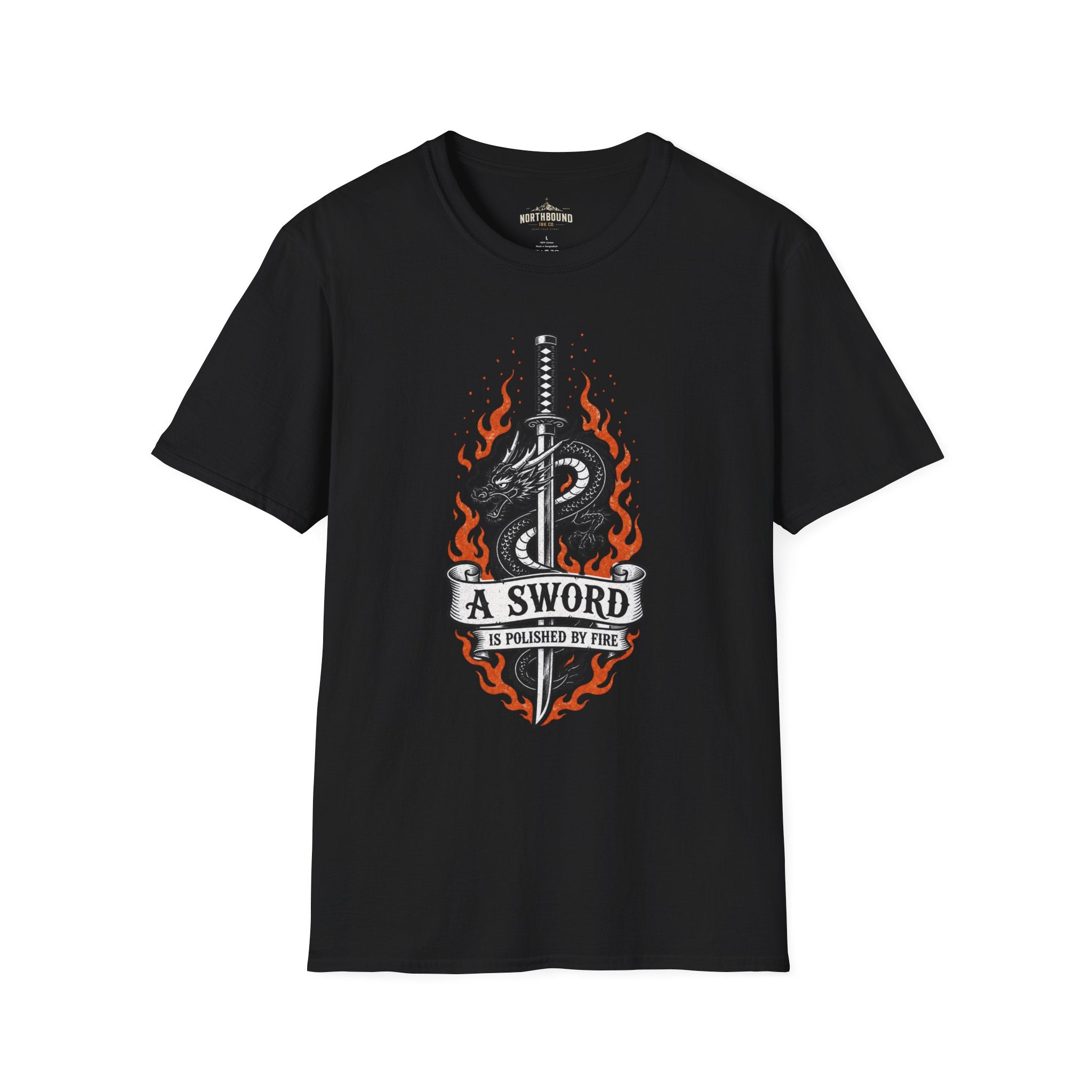 T-Shirt — 'A Sword Is Harder To Forgive' Dragon & Katana Graphic Tee