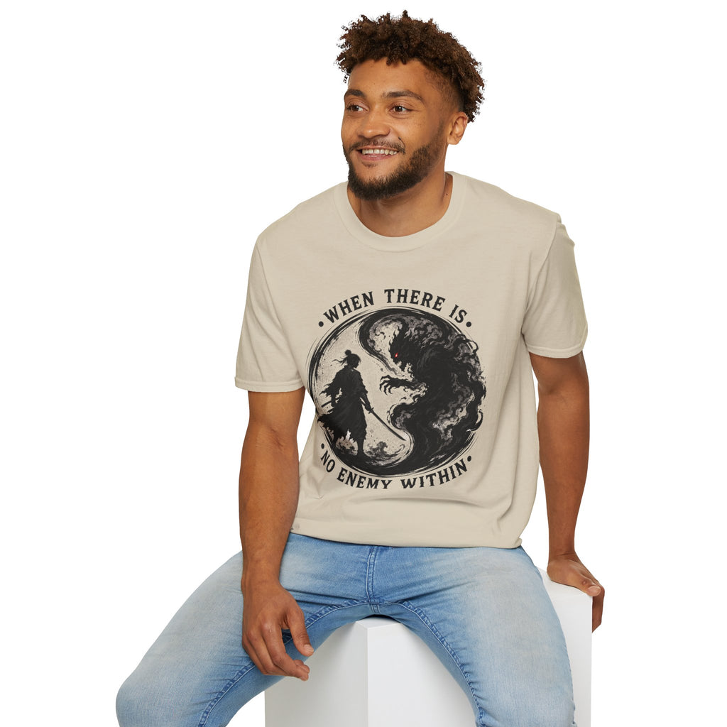 Warrior Yin Yang T-Shirt — "When There Is No Enemy Within" Inspirational Graphic Tee