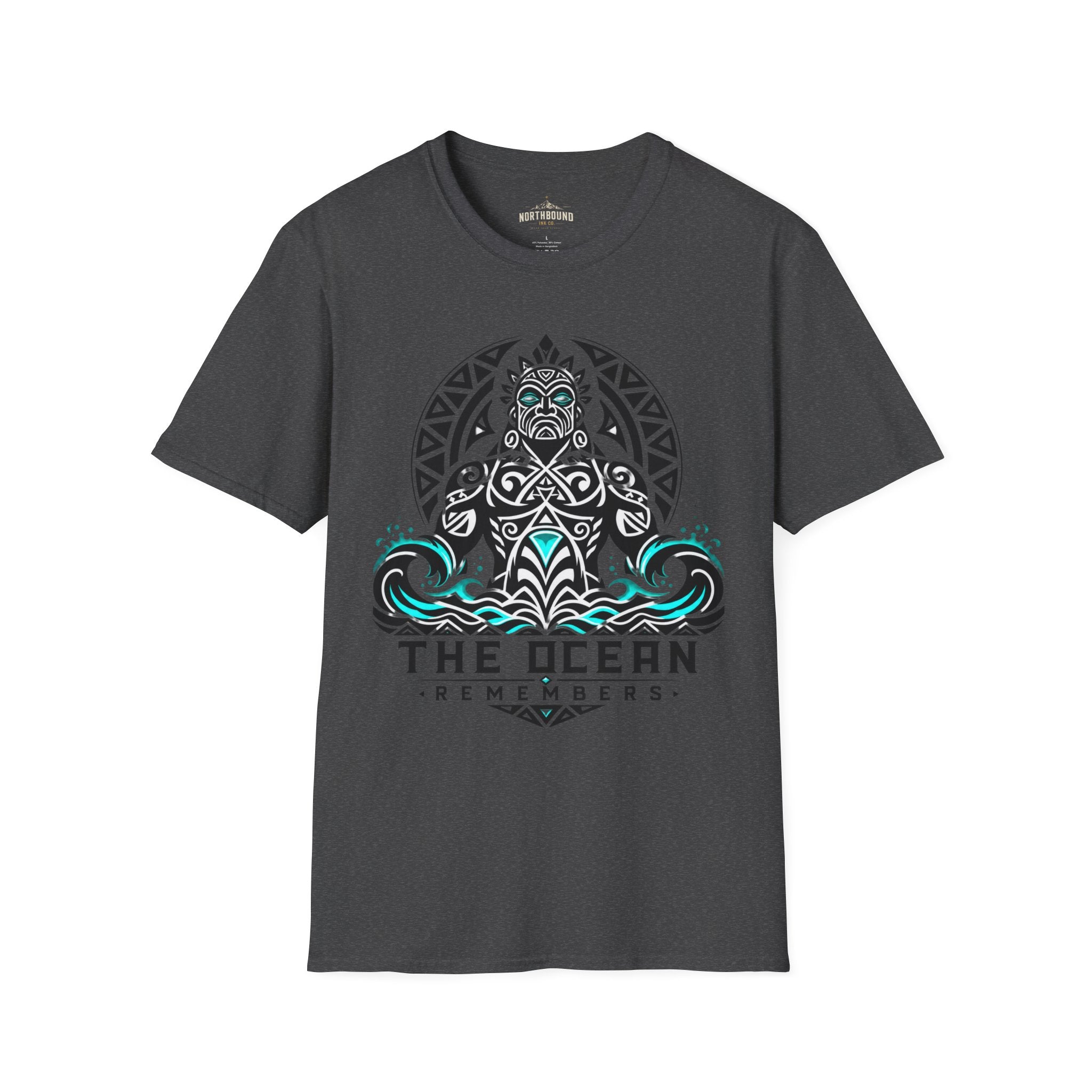 T-Shirt — The Ocean Remembers Tribal Wave Graphic