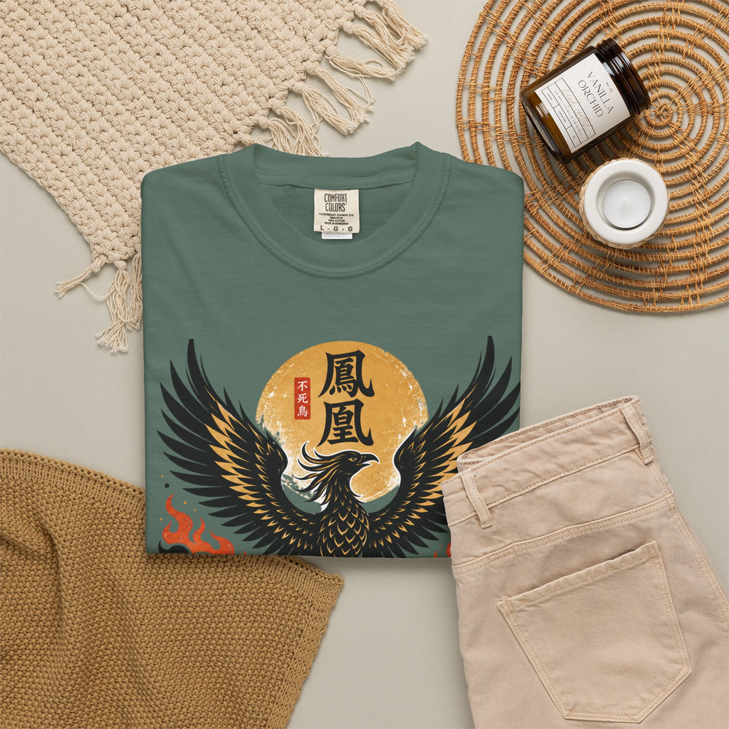 Phoenix Graphic T-Shirt — "Through Fire and Smoke" Inspirational Tee