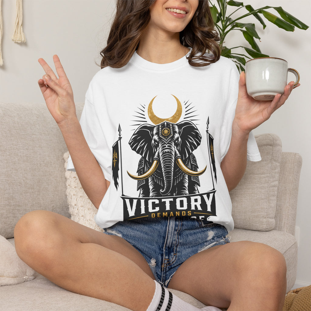 Victory & Sacrifice Elephant T-Shirt — Graphic Warrior Tee