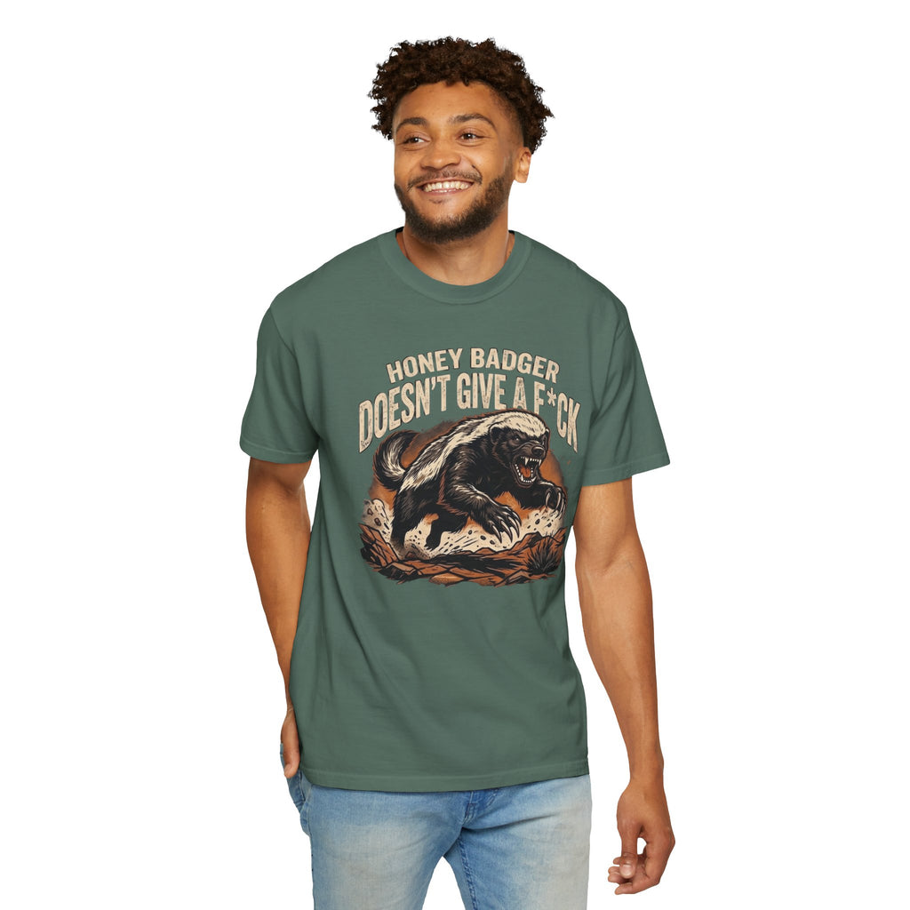 Skunk Graphic T-Shirt — 'Honey Badger Doesn't Give a F—' Retro Vintage Tee