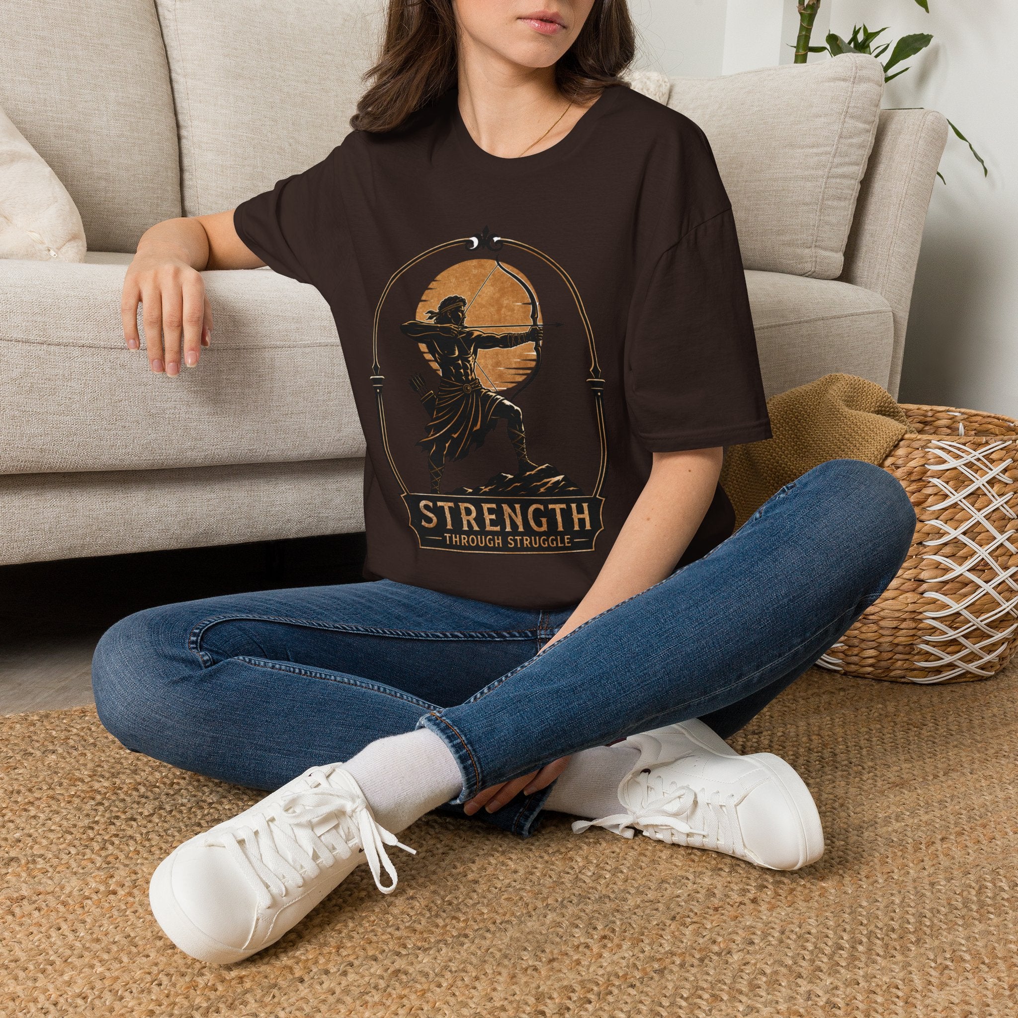 Archer Strength T‑Shirt — 'Strength Through Struggle' Graphic Tee