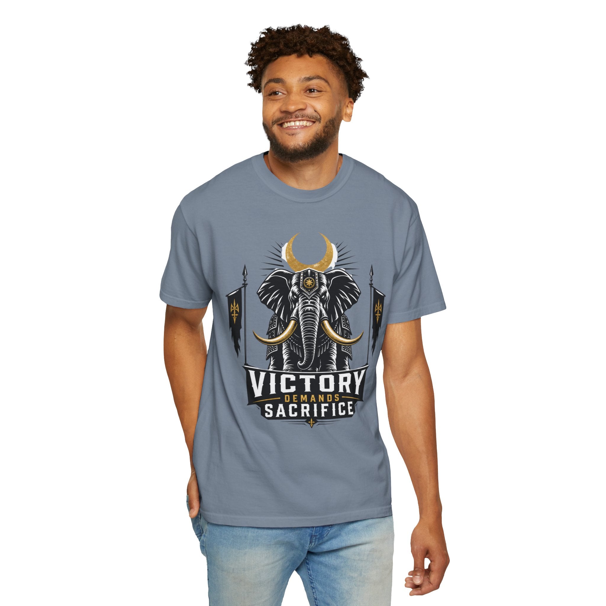 Victory & Sacrifice Elephant T-Shirt — Graphic Warrior Tee