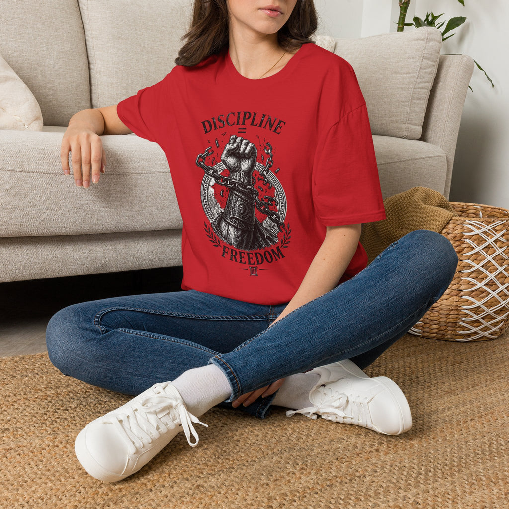 Discipline Over Freedom Graphic T-Shirt — Fist & Chains Motivational Tee