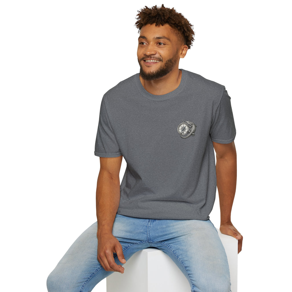 Crocodile & Compass T‑Shirt — Nautical Adventure Graphic Tee