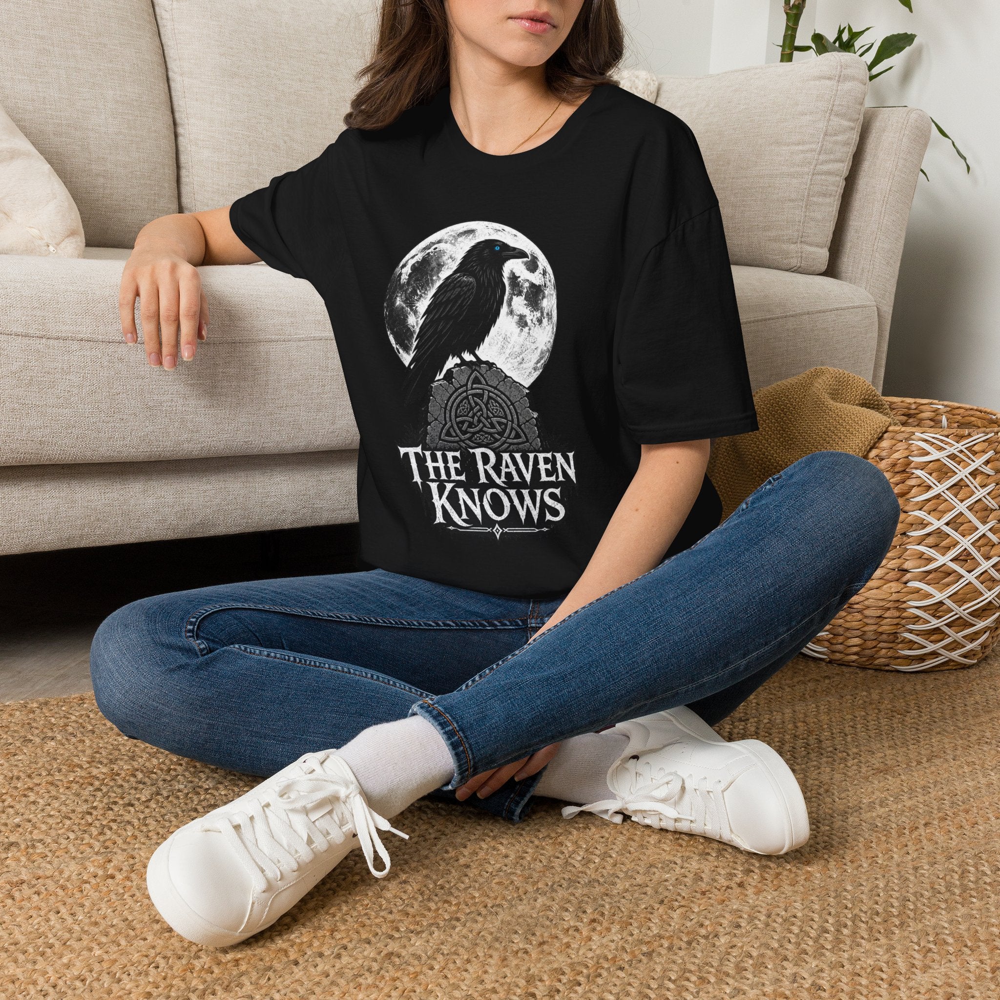 The Raven Knows T-Shirt — Gothic Moon Raven Tee
