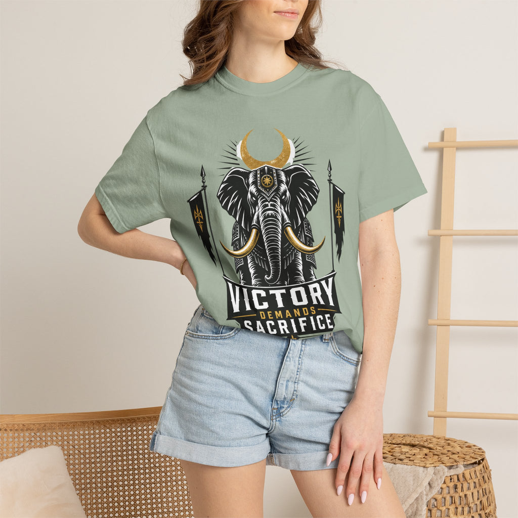 Victory & Sacrifice Elephant T-Shirt — Graphic Warrior Tee