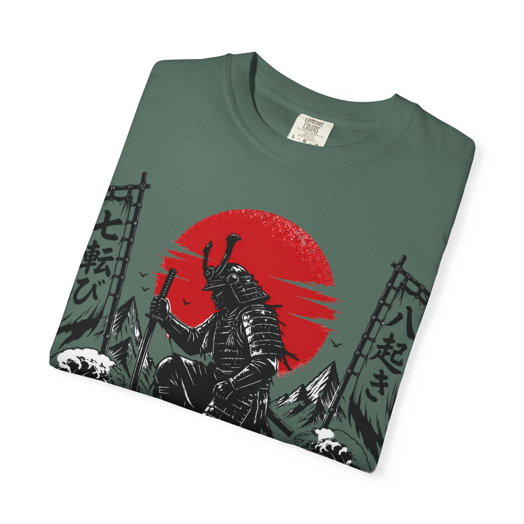 Samurai Rising Graphic T-Shirt — "Fall Seven Times, Rise Eight"
