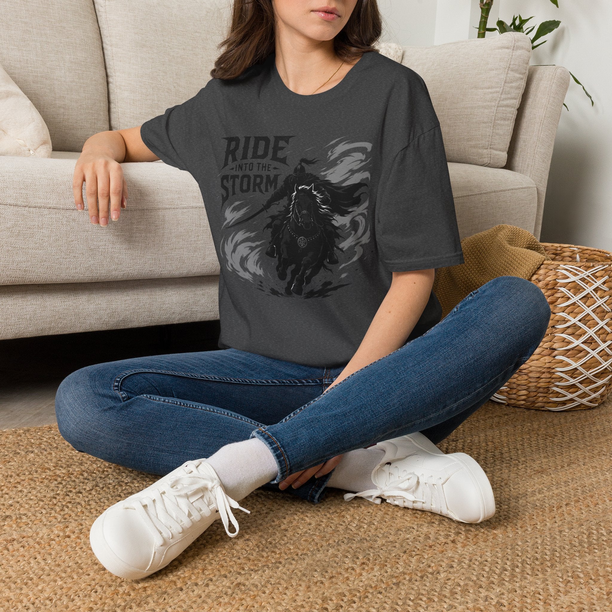 Ride Into The Storm T-Shirt — Dark Rider Graphic Tee