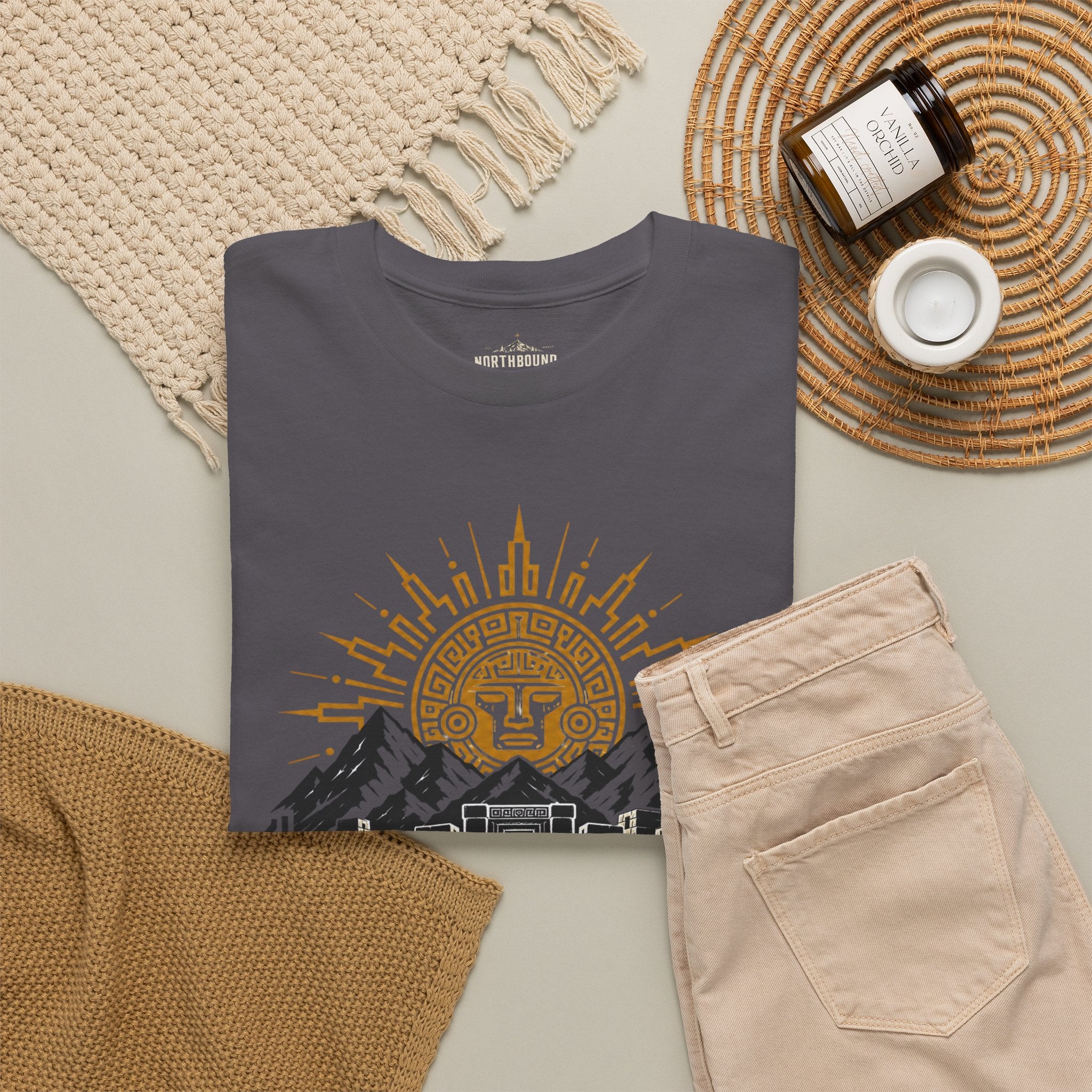 Sun Never Dies T-Shirt — Retro Mountain Adventure Tee