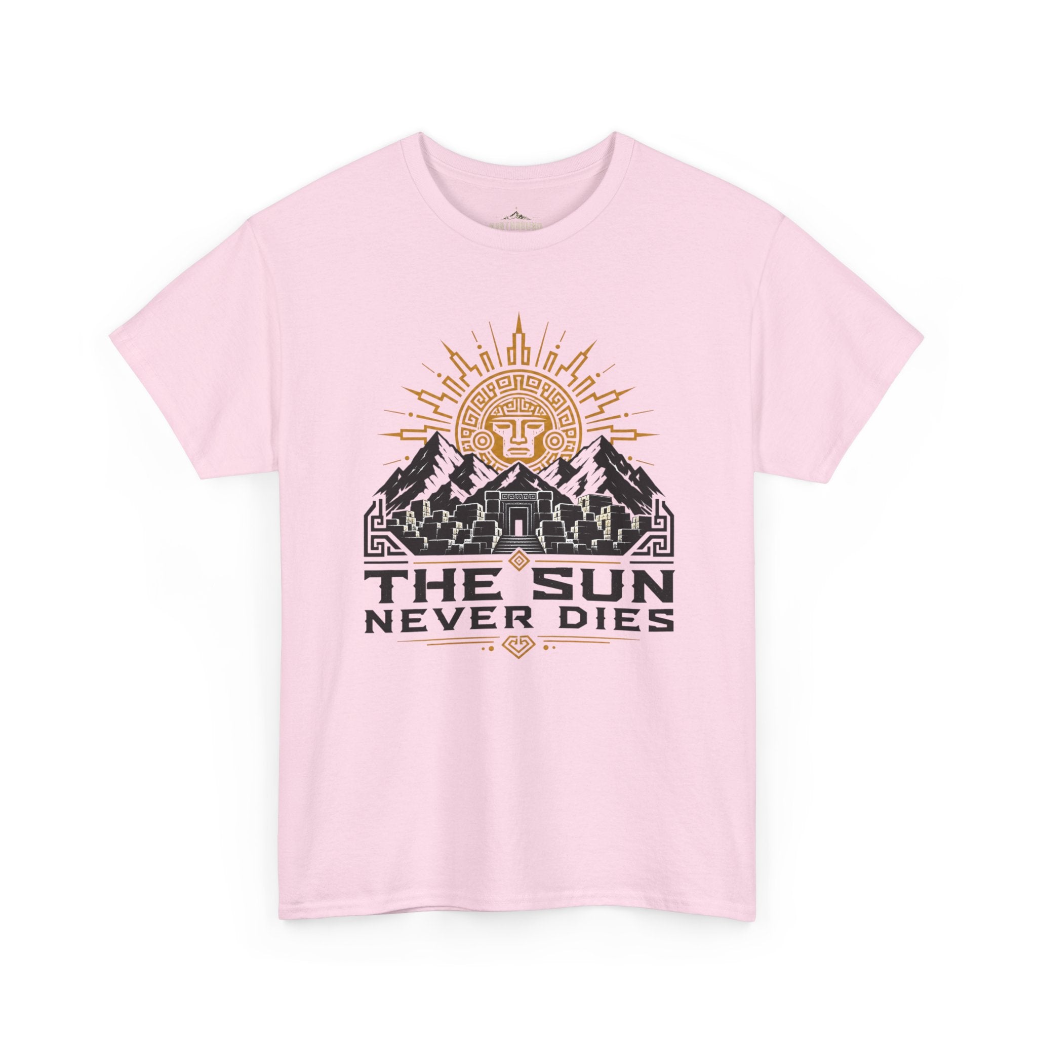 Sun Never Dies T-Shirt — Retro Mountain Adventure Tee