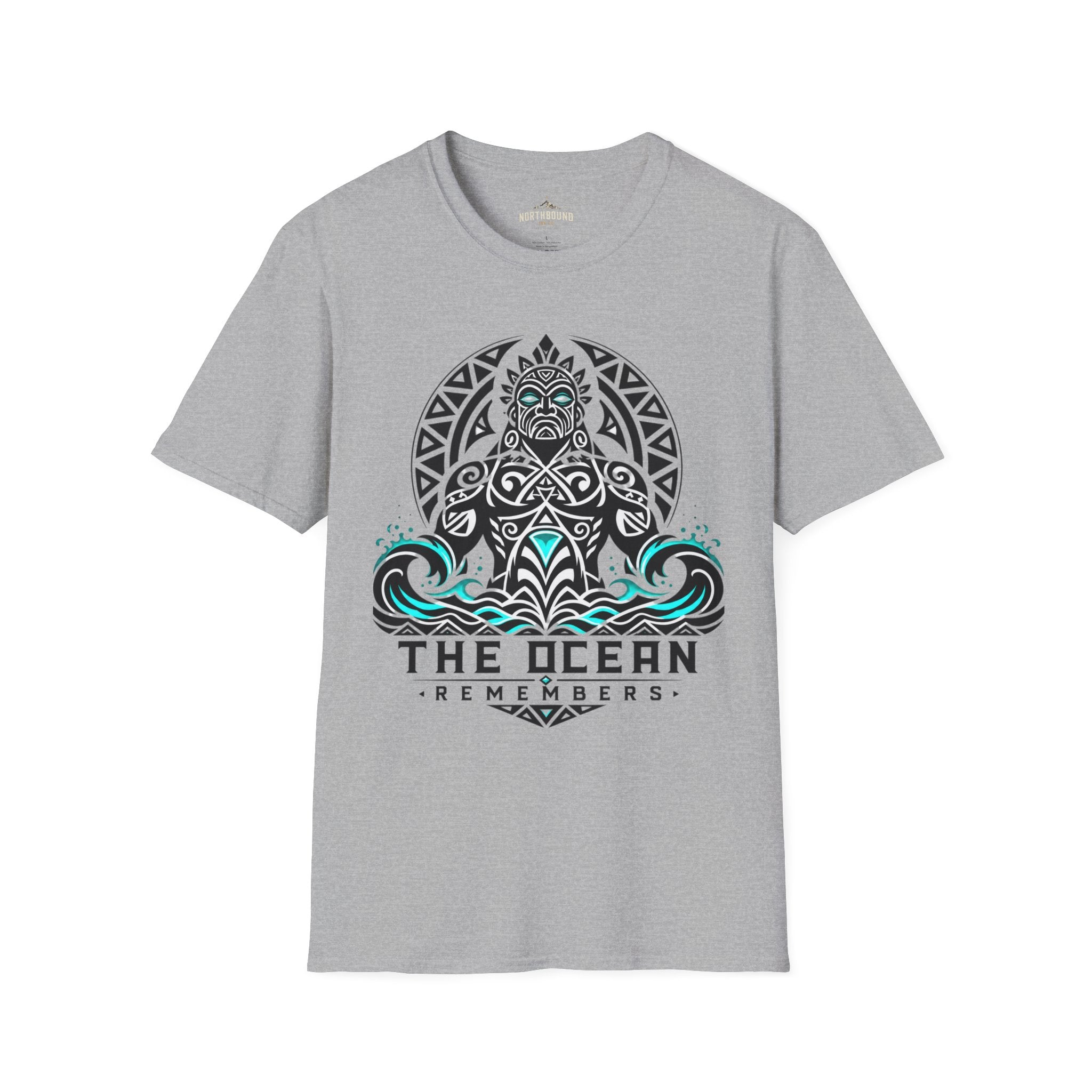 T-Shirt — The Ocean Remembers Tribal Wave Graphic