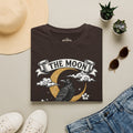 Moon & Raven T-Shirt — "The Moon Does Not Fight The Moon" Gothic Celestial Tee