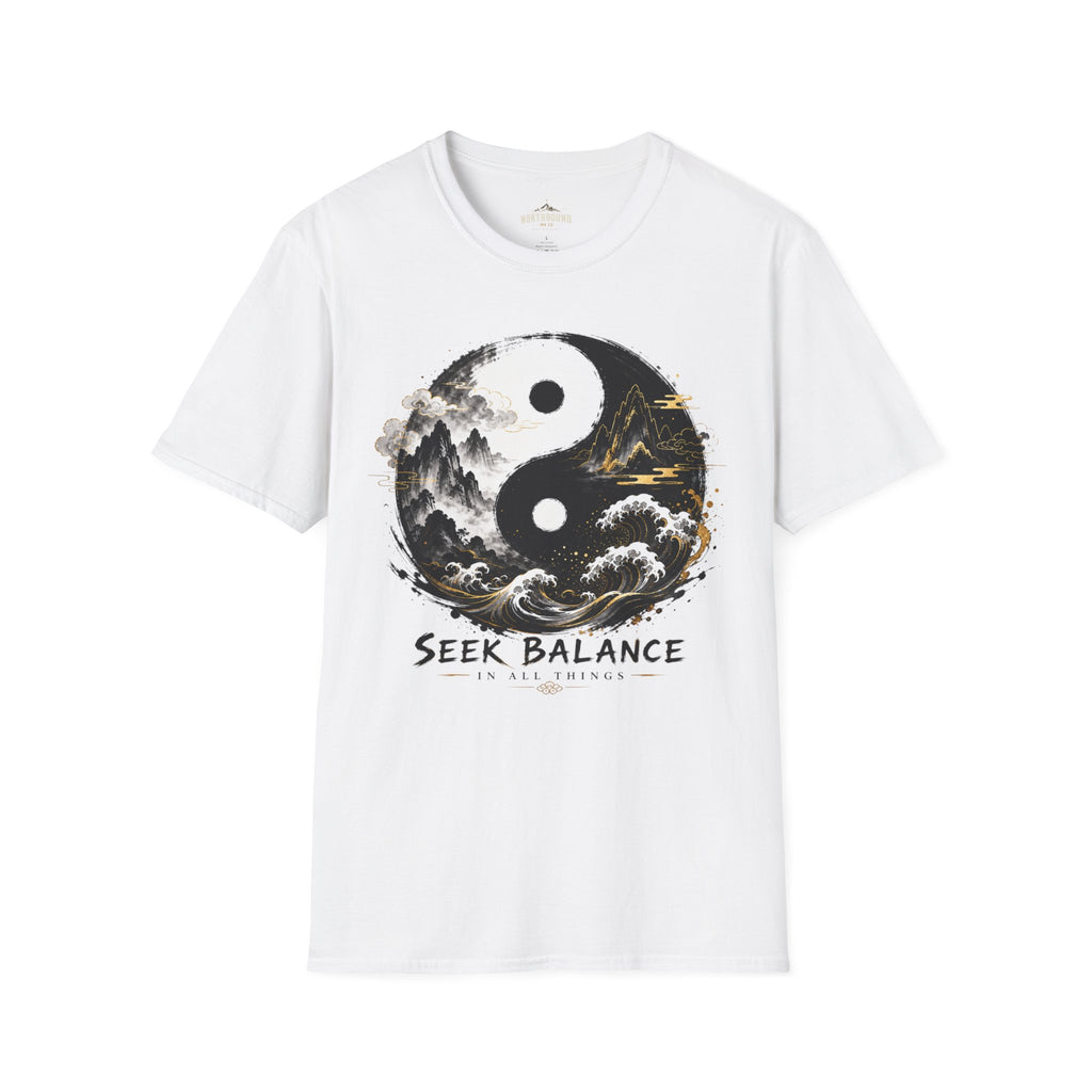 Yin Yang 'Seek Balance' Graphic T-Shirt