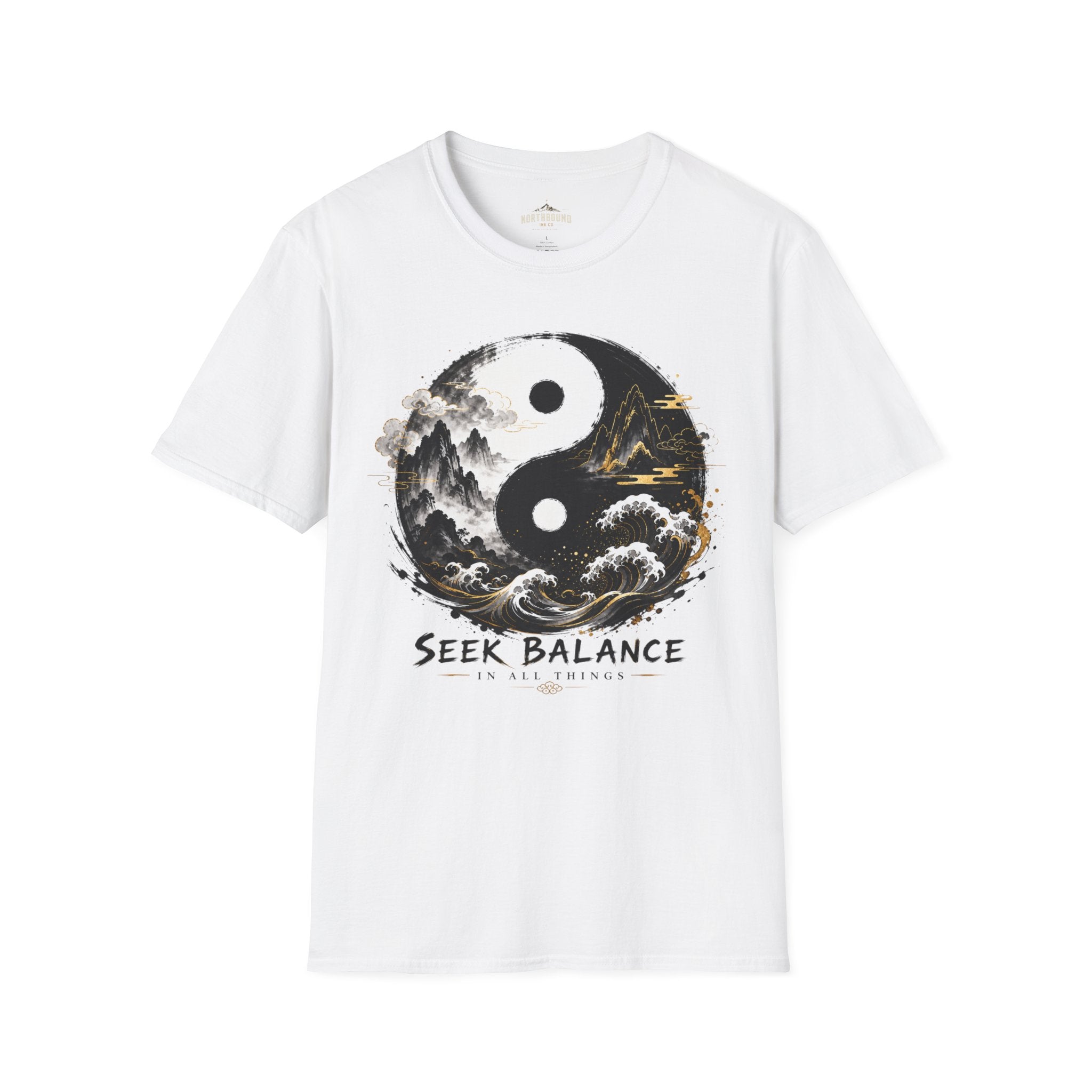 Yin Yang 'Seek Balance' Graphic T-Shirt