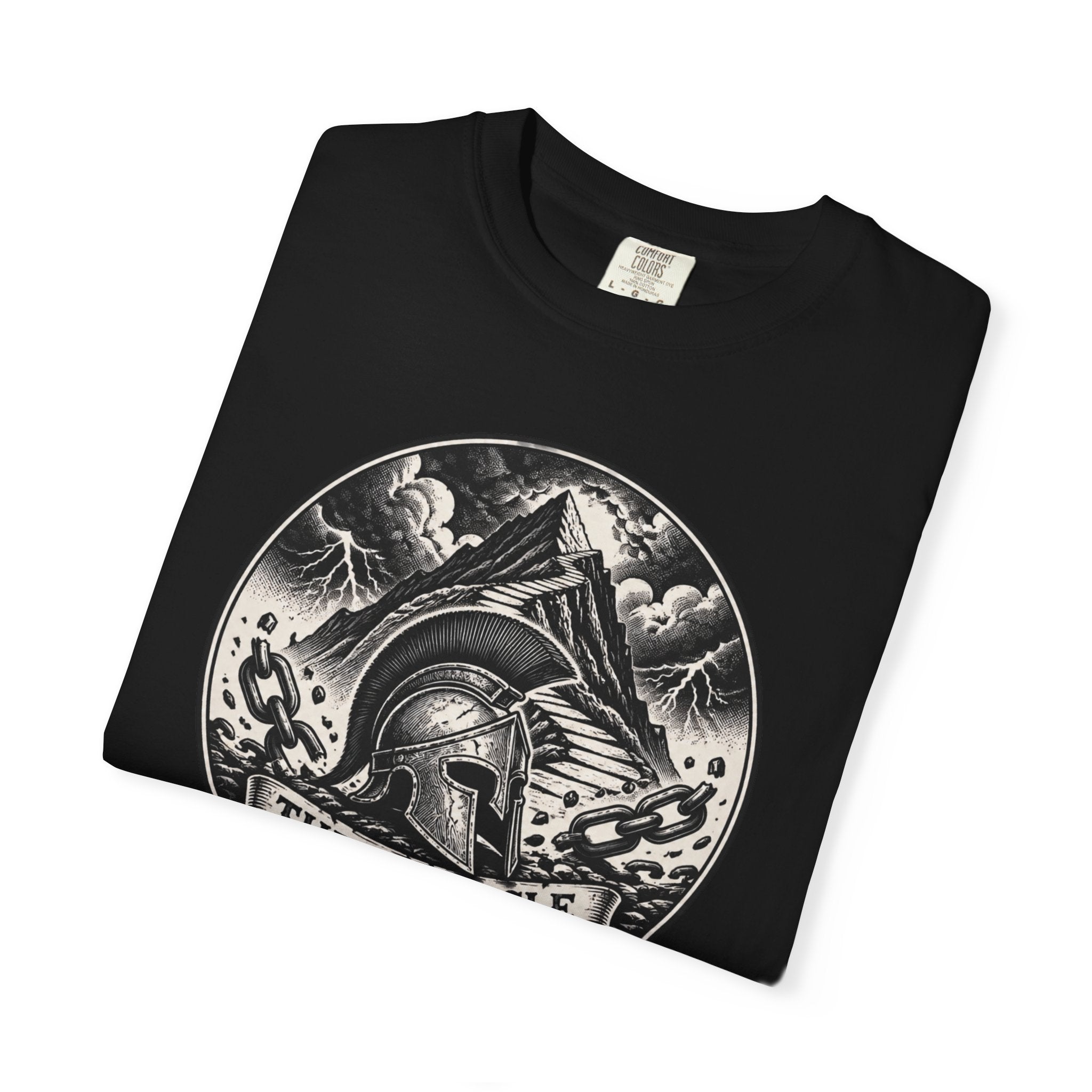 Spartan Helmet T‑Shirt — "The Obstacle Is The Way" Motivational Tee