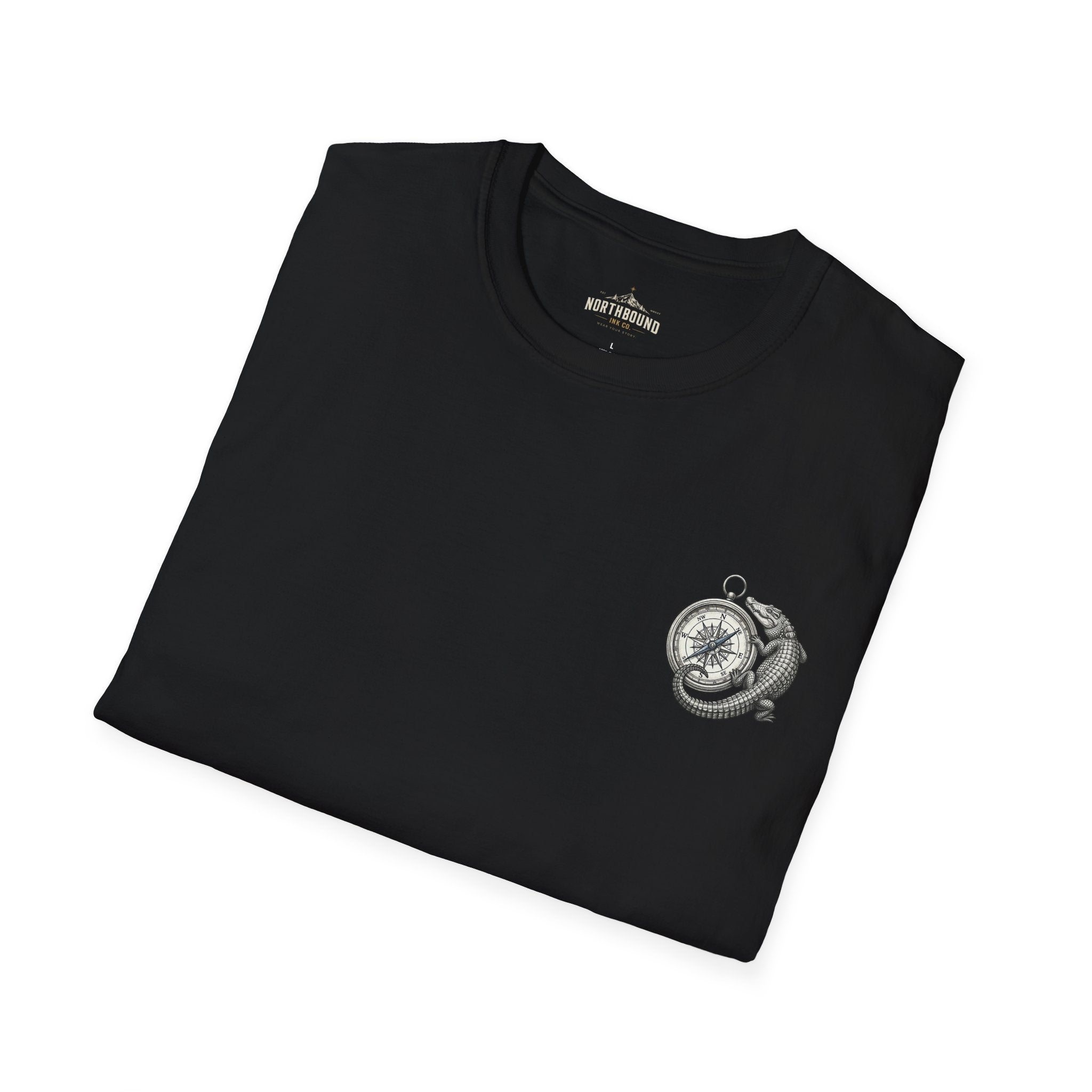 Crocodile & Compass T‑Shirt — Nautical Adventure Graphic Tee