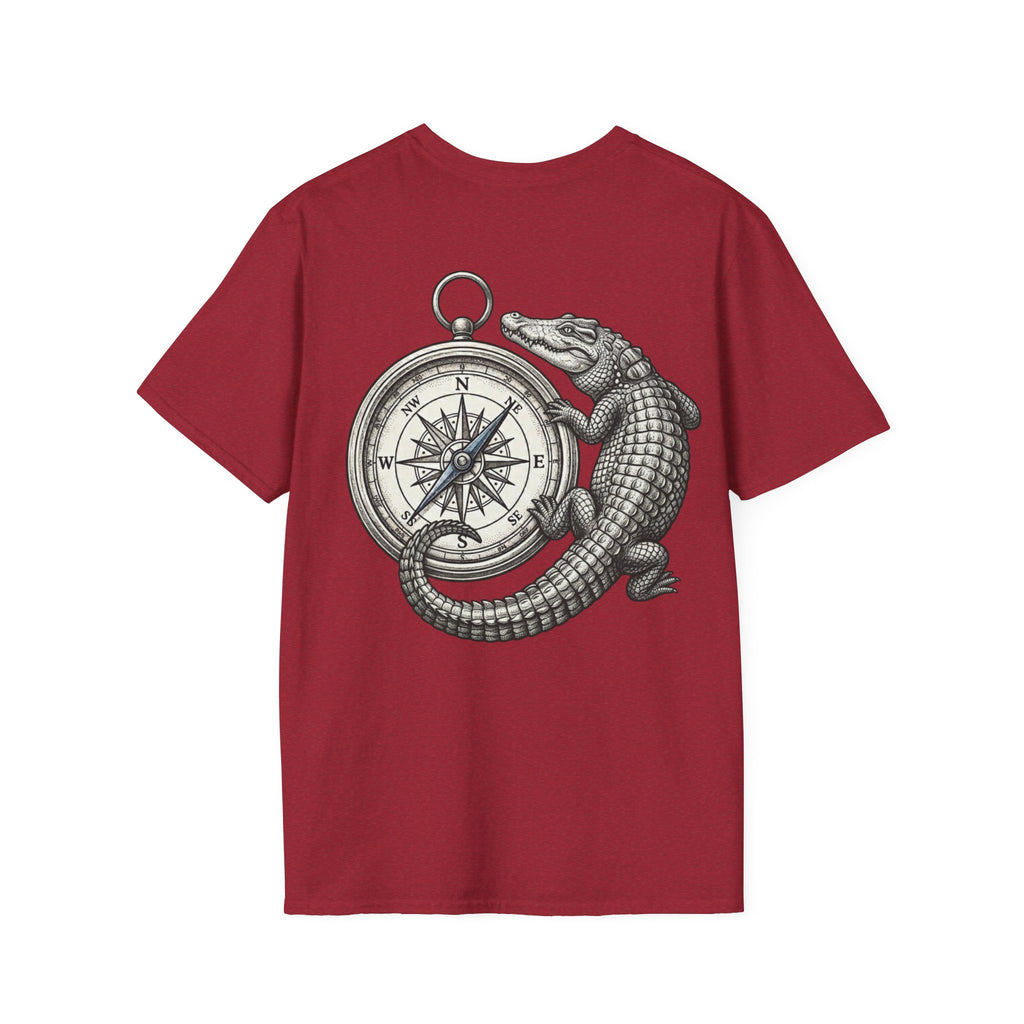 Crocodile & Compass T‑Shirt — Nautical Adventure Graphic Tee