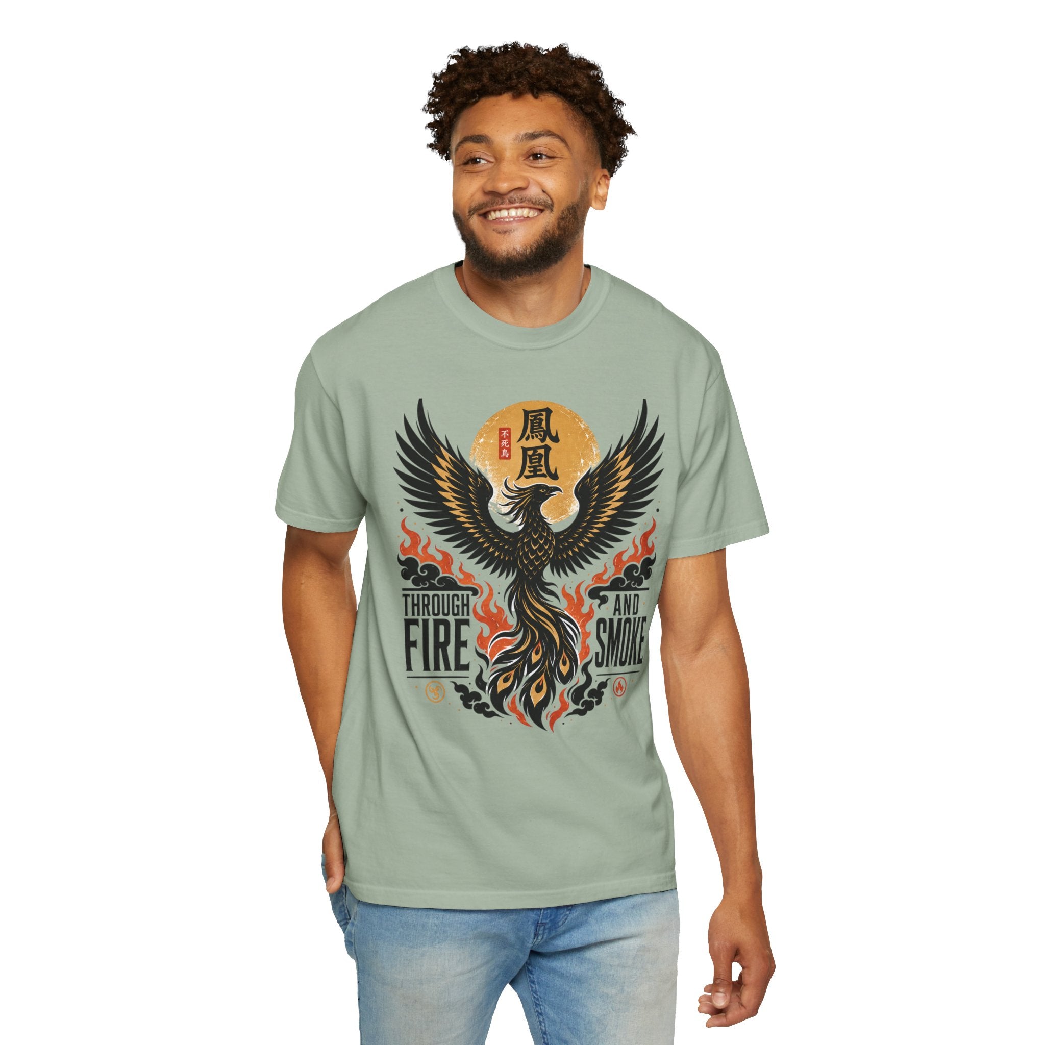 Phoenix Graphic T-Shirt — "Through Fire and Smoke" Inspirational Tee