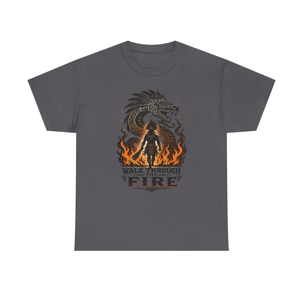 Walk Through the Fire Dragon T-Shirt — Inspirational Flame Graphic Tee