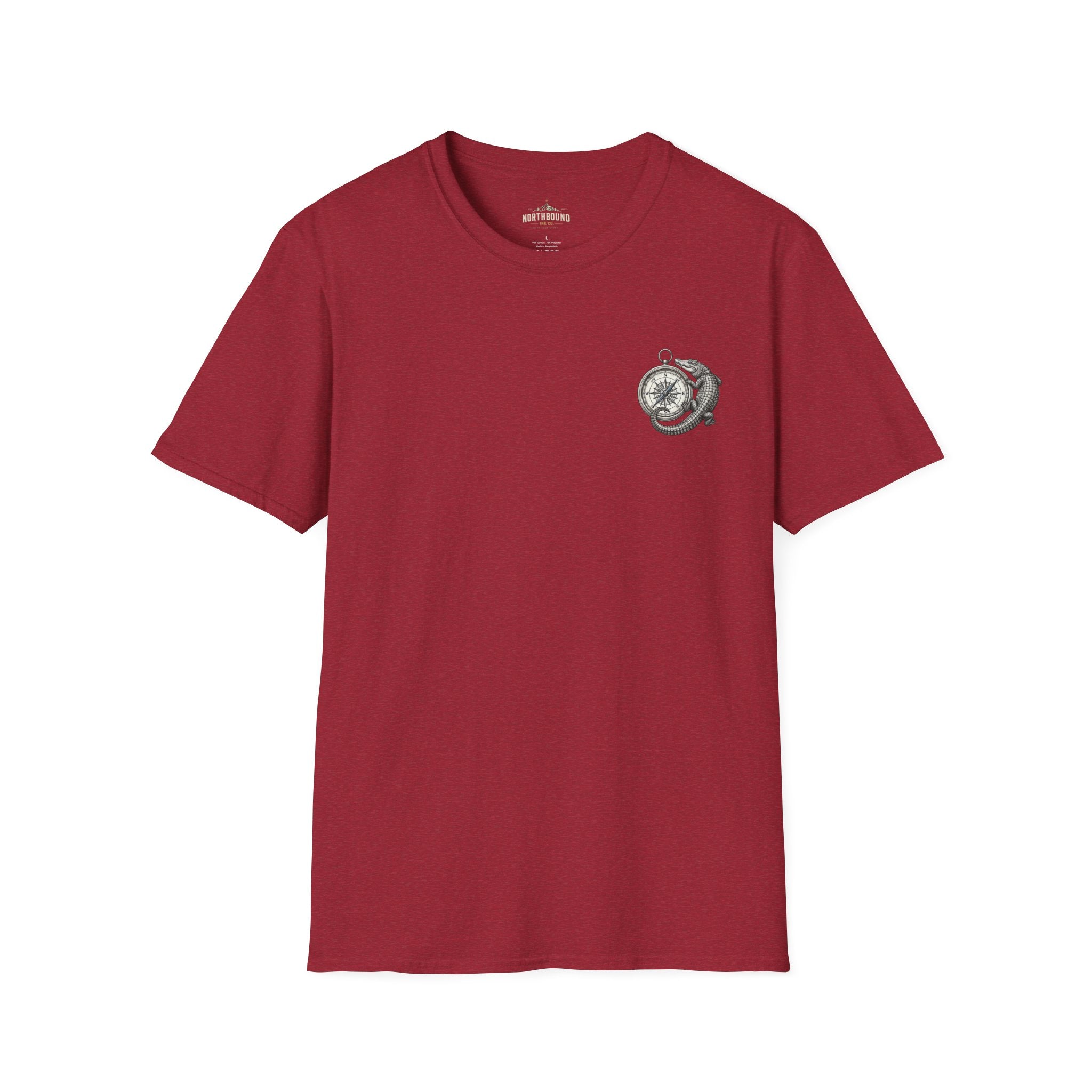 Crocodile & Compass T‑Shirt — Nautical Adventure Graphic Tee
