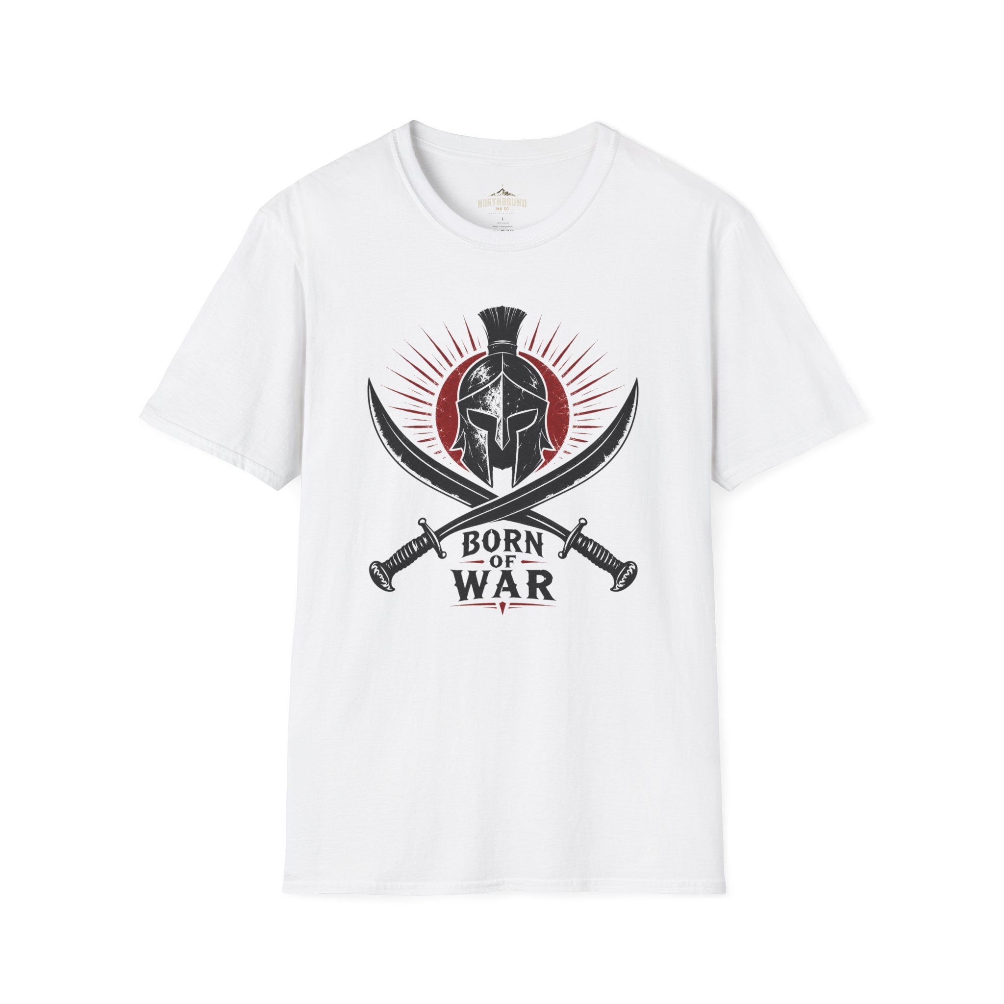 Spartan Helmet T-Shirt — 'Born For War' Warrior Graphic Tee