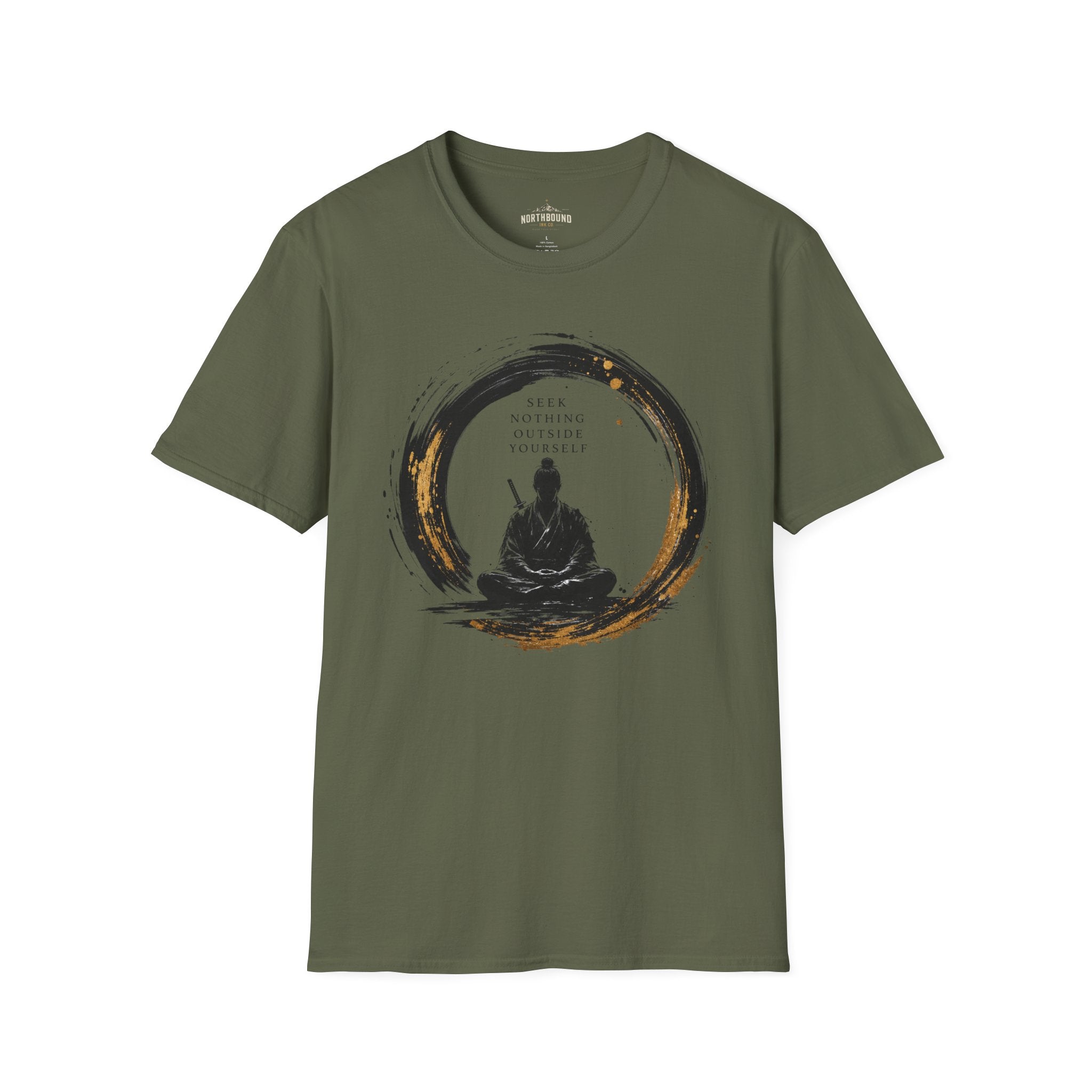 Zen Buddha T‑Shirt — "Seek Nothing Outside Yourself" Meditation Tee