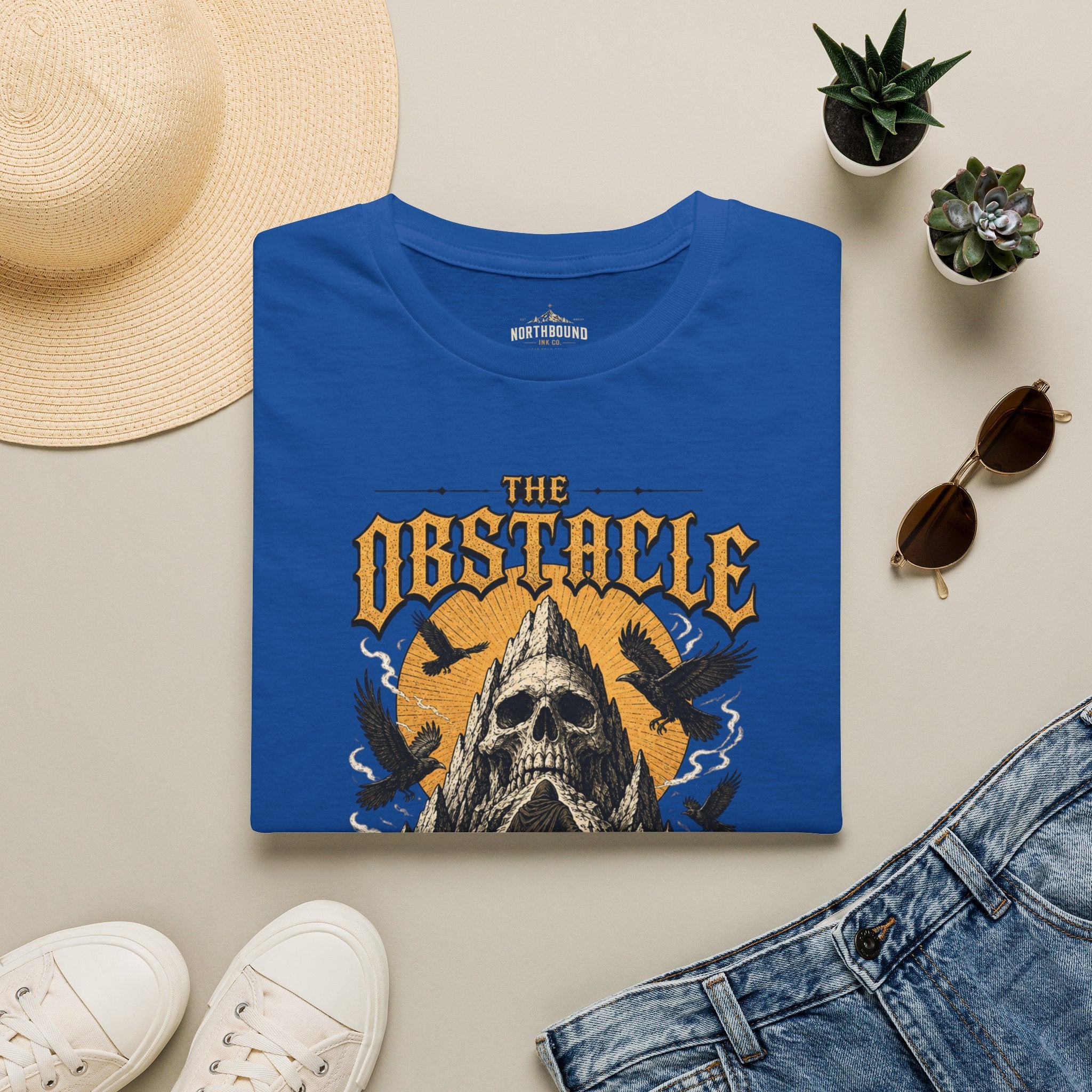 Skull & Crows Tee — "The Obstacle the Way" Vintage Rock T-Shirt