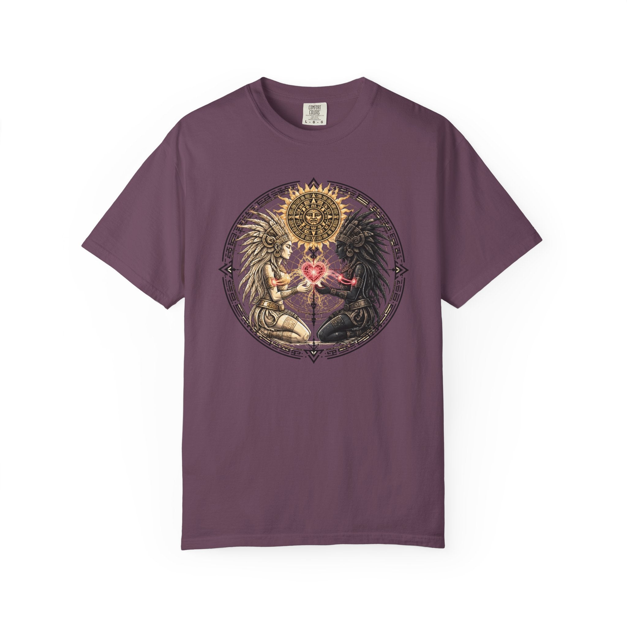 Angel & Demon Heart T-Shirt — Gothic Spiritual Love Illustration