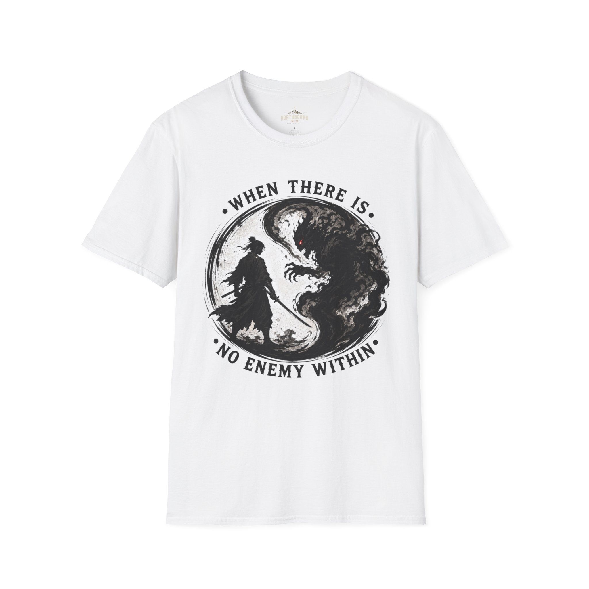 Warrior Yin Yang T-Shirt — "When There Is No Enemy Within" Inspirational Graphic Tee