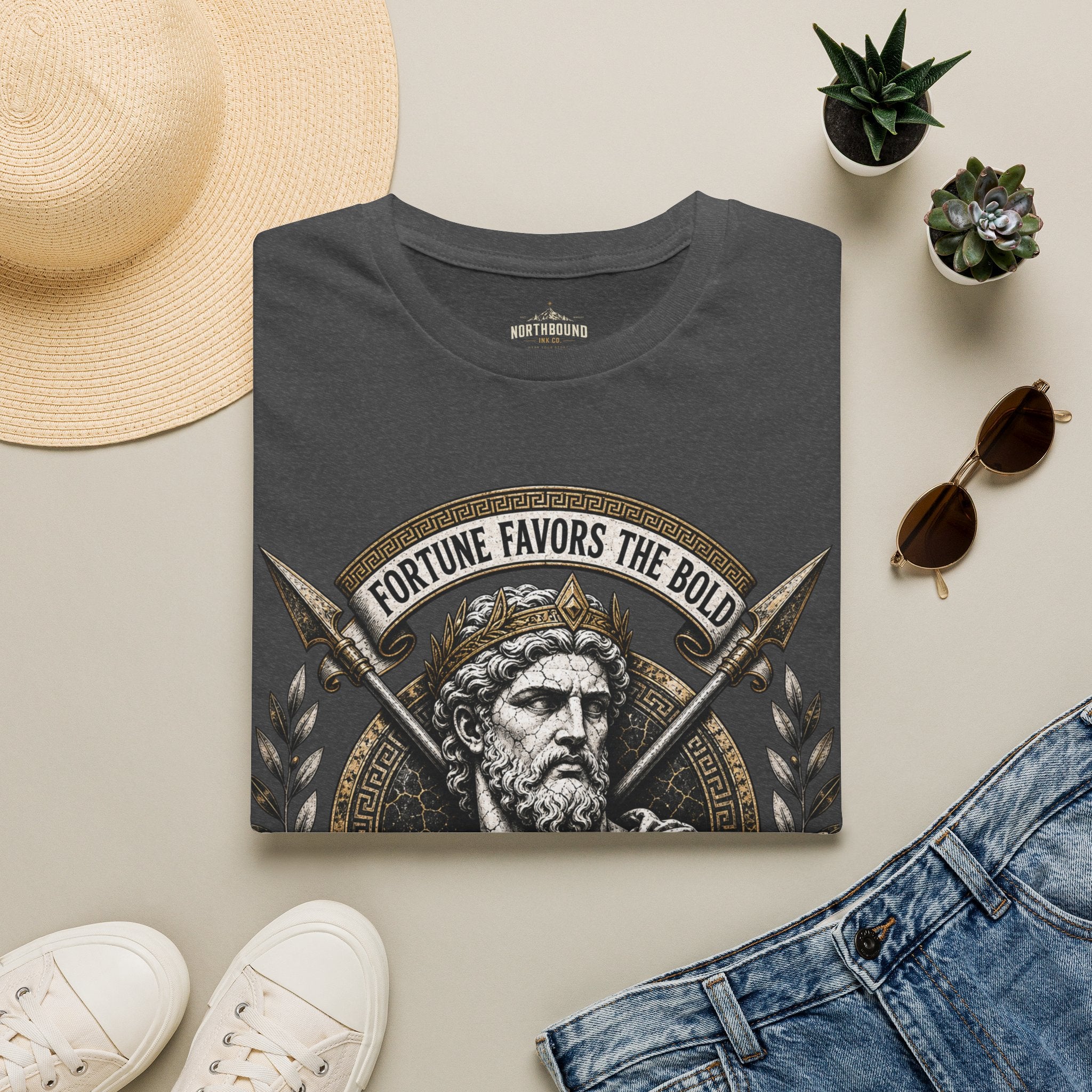 Fortune Favors The Bold T-Shirt — Viking/Norse Warrior Graphic Tee