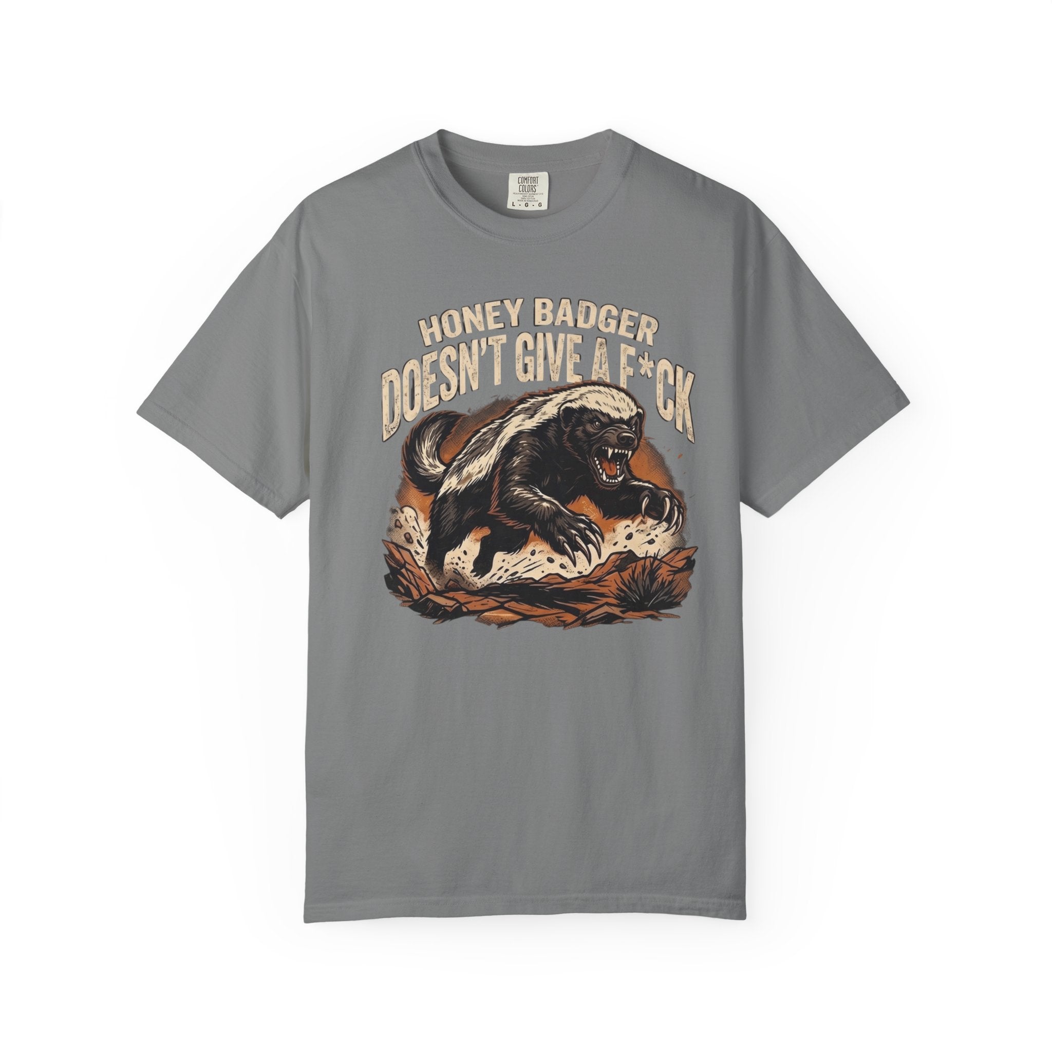Skunk Graphic T-Shirt — 'Honey Badger Doesn't Give a F—' Retro Vintage Tee
