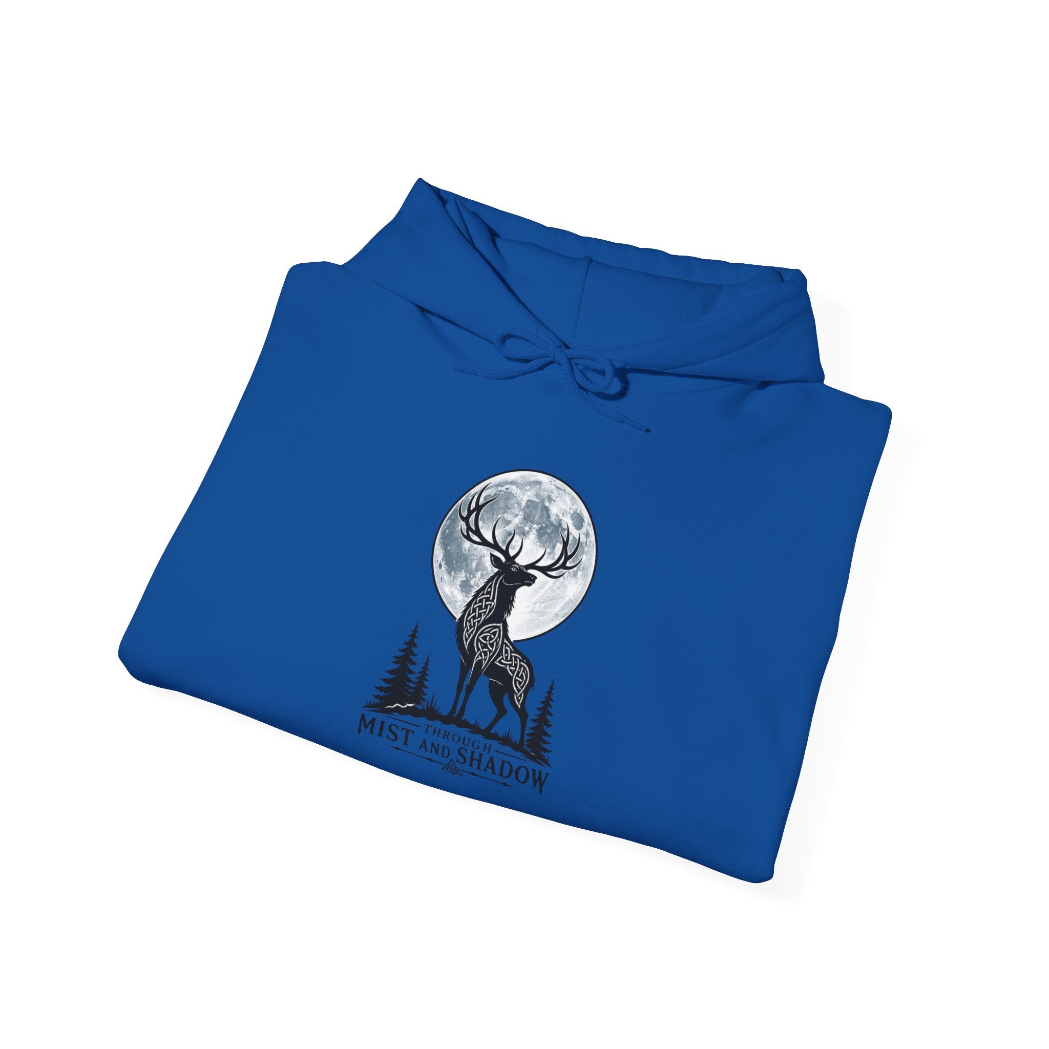 Hoodie – 'Mist and Shadow' Elk Moon Graphic Hooded Sweatshirt