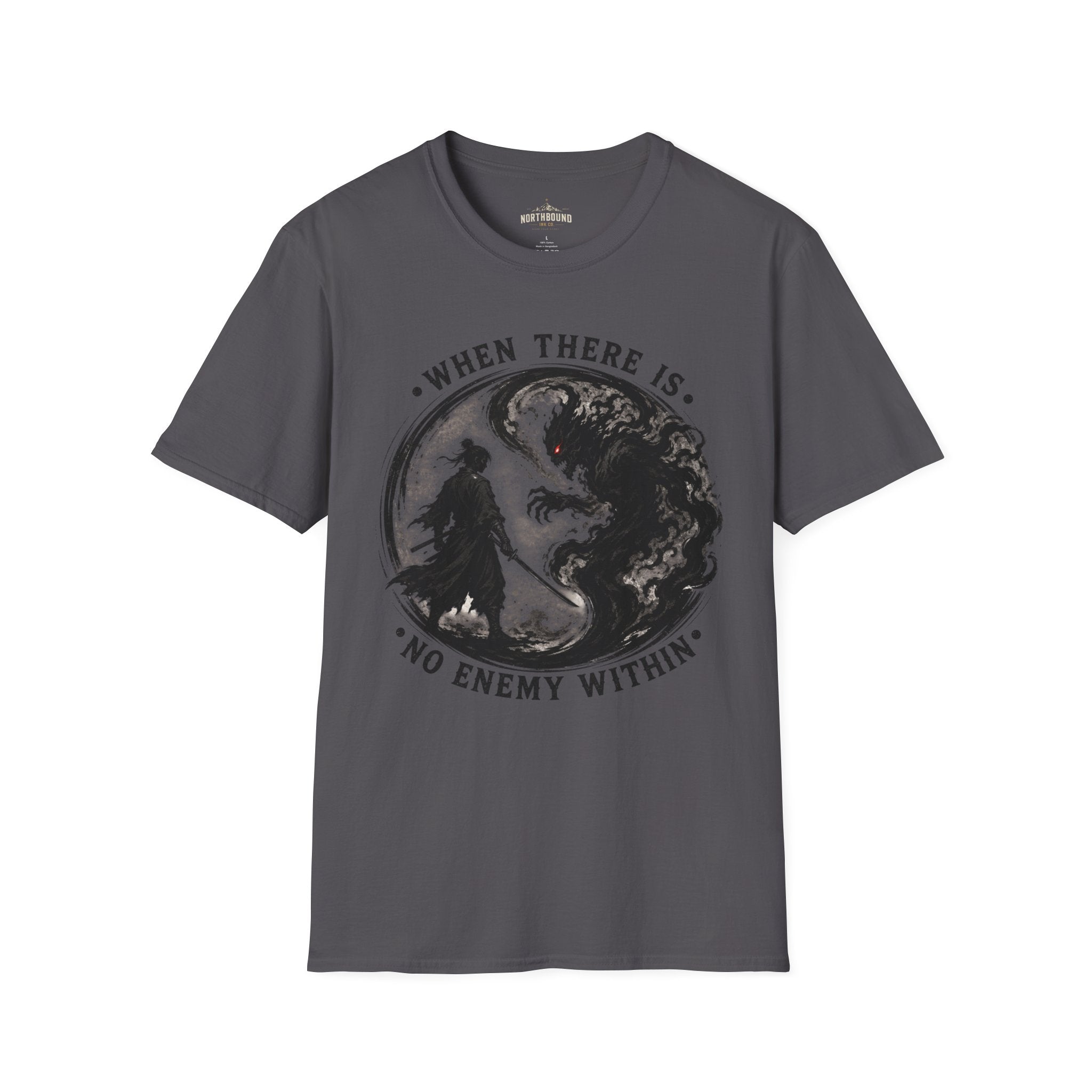 Warrior Yin Yang T-Shirt — "When There Is No Enemy Within" Inspirational Graphic Tee