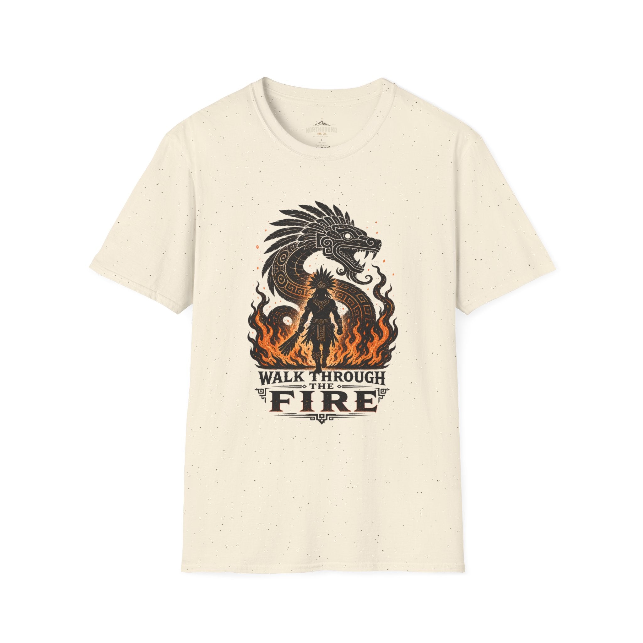 T-Shirt — 'Walk Through Fire' Dragon Flames Graphic Tee