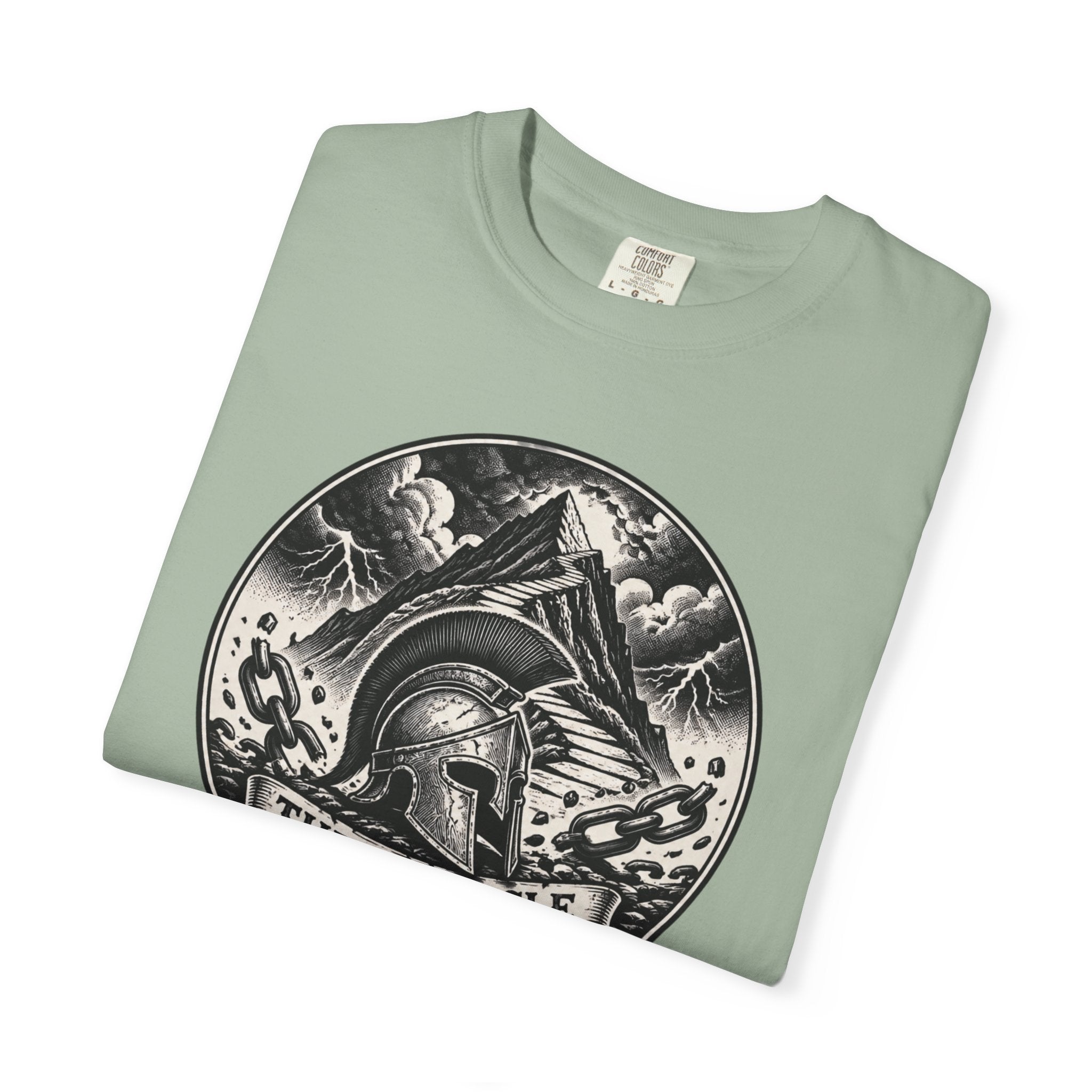 Spartan Helmet T‑Shirt — "The Obstacle Is The Way" Motivational Tee