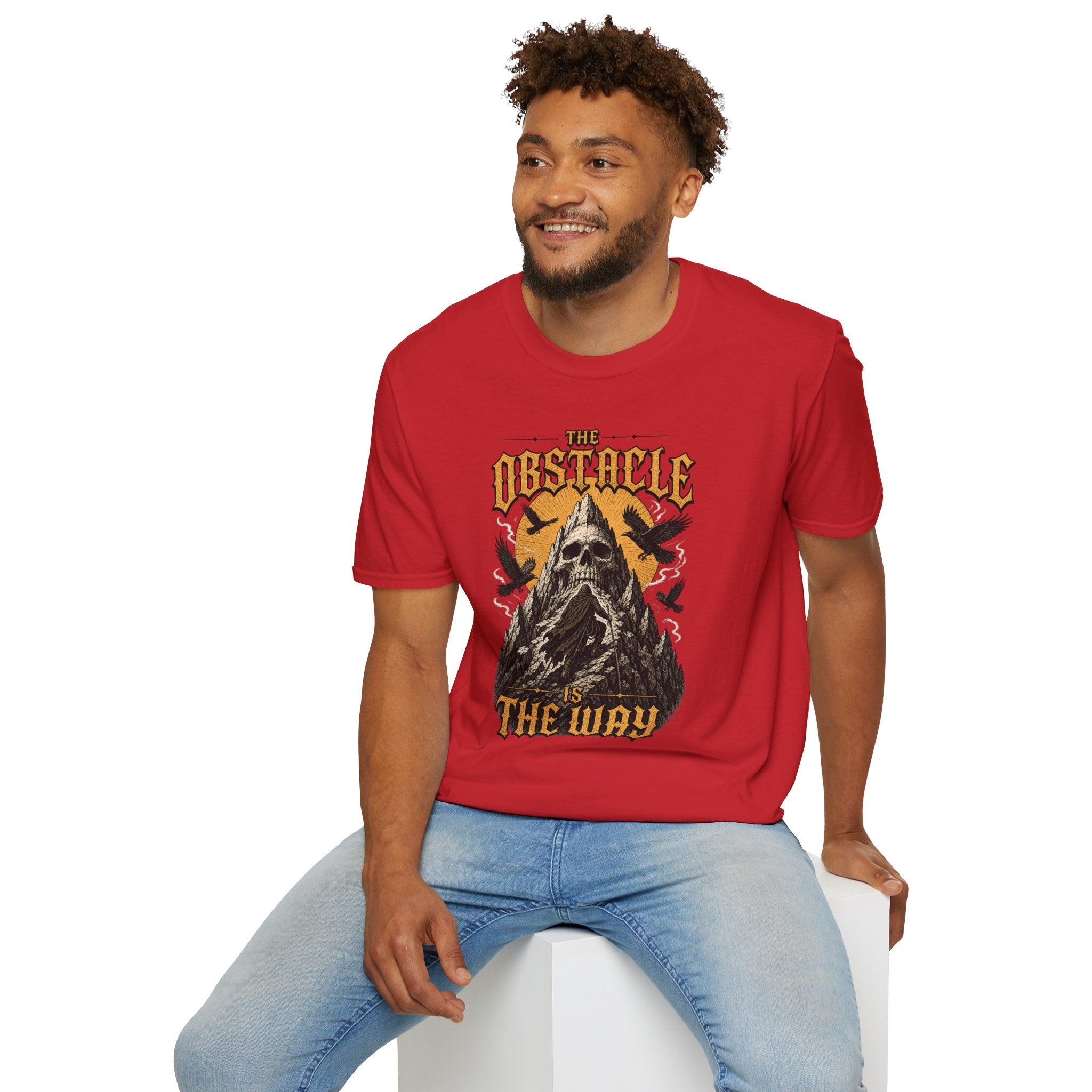 Skull & Crows Tee — "The Obstacle the Way" Vintage Rock T-Shirt