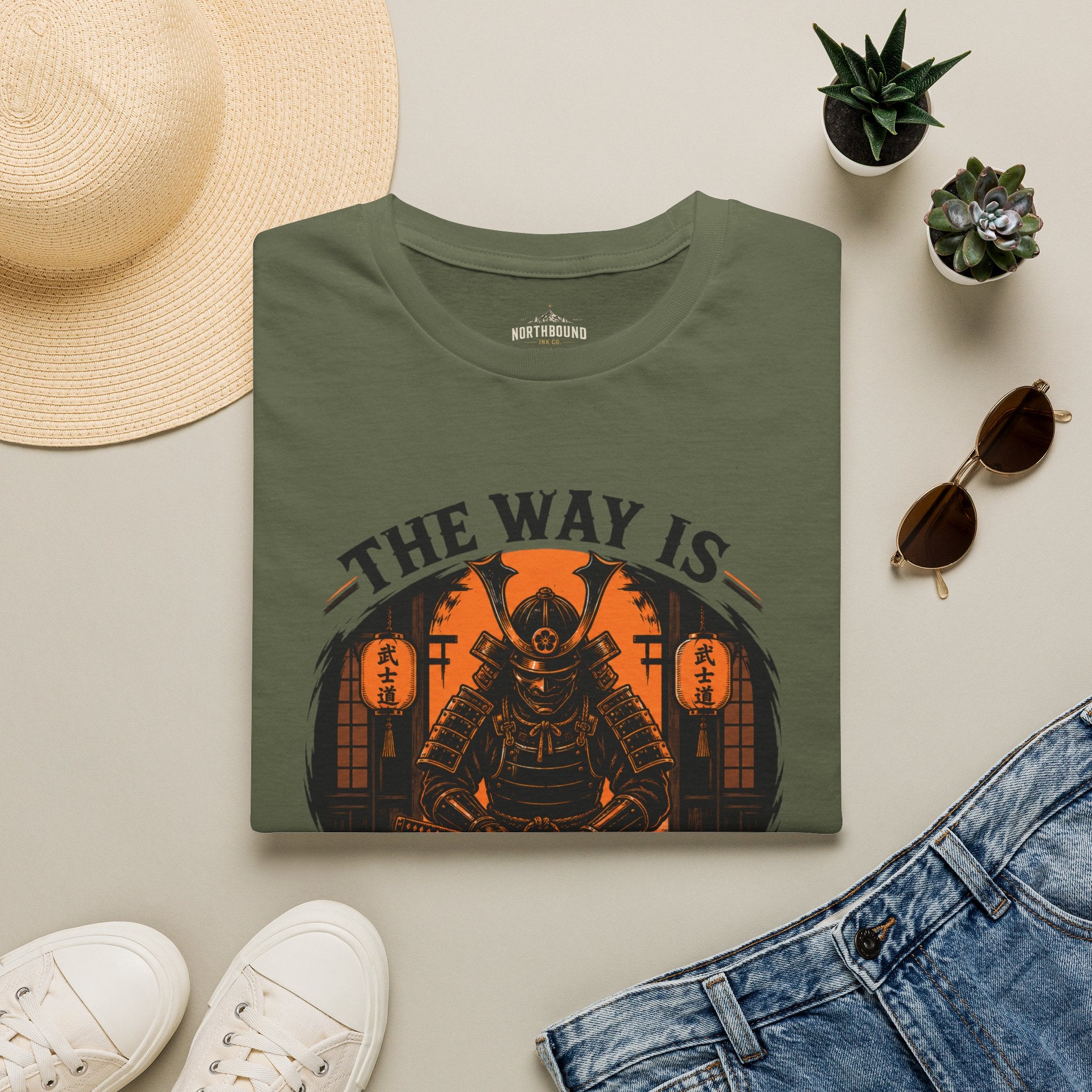 Samurai T-Shirt — “The Way Is In Training” Graphic Tee