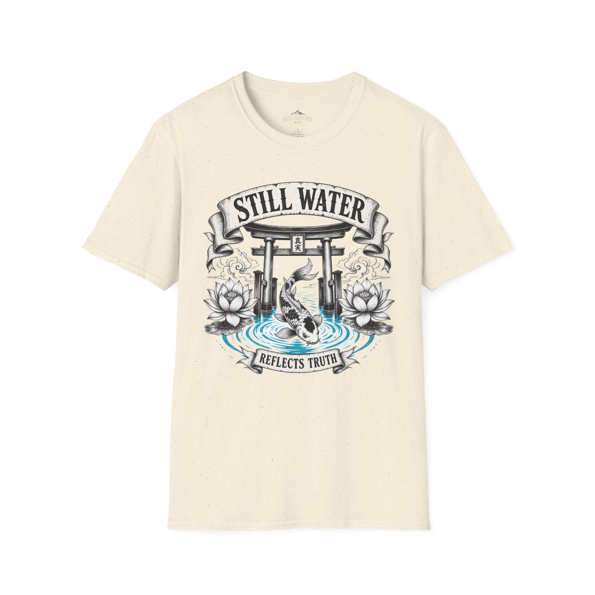 Still Water T-Shirt — Tranquil Koi & Torii Graphic Tee
