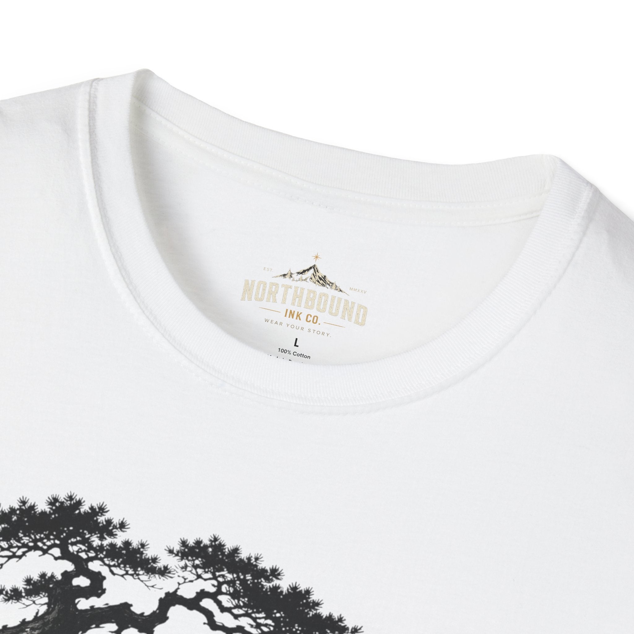 Meditation Zen T-Shirt — 'Silence Is Great Strength' Minimal Bonsai Buddha Tee