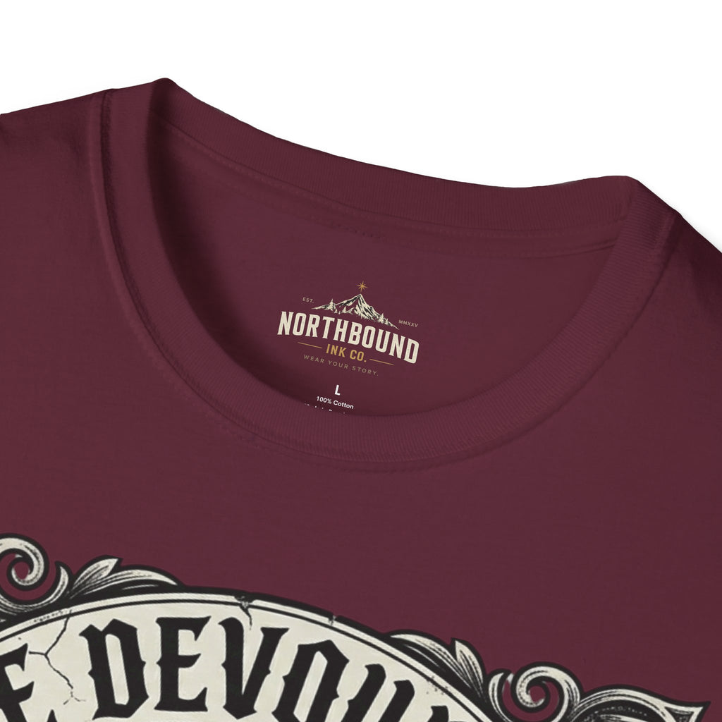 Time Devours All Skull T-Shirt – Vintage Gothic Skull & Pocket Watch Tee