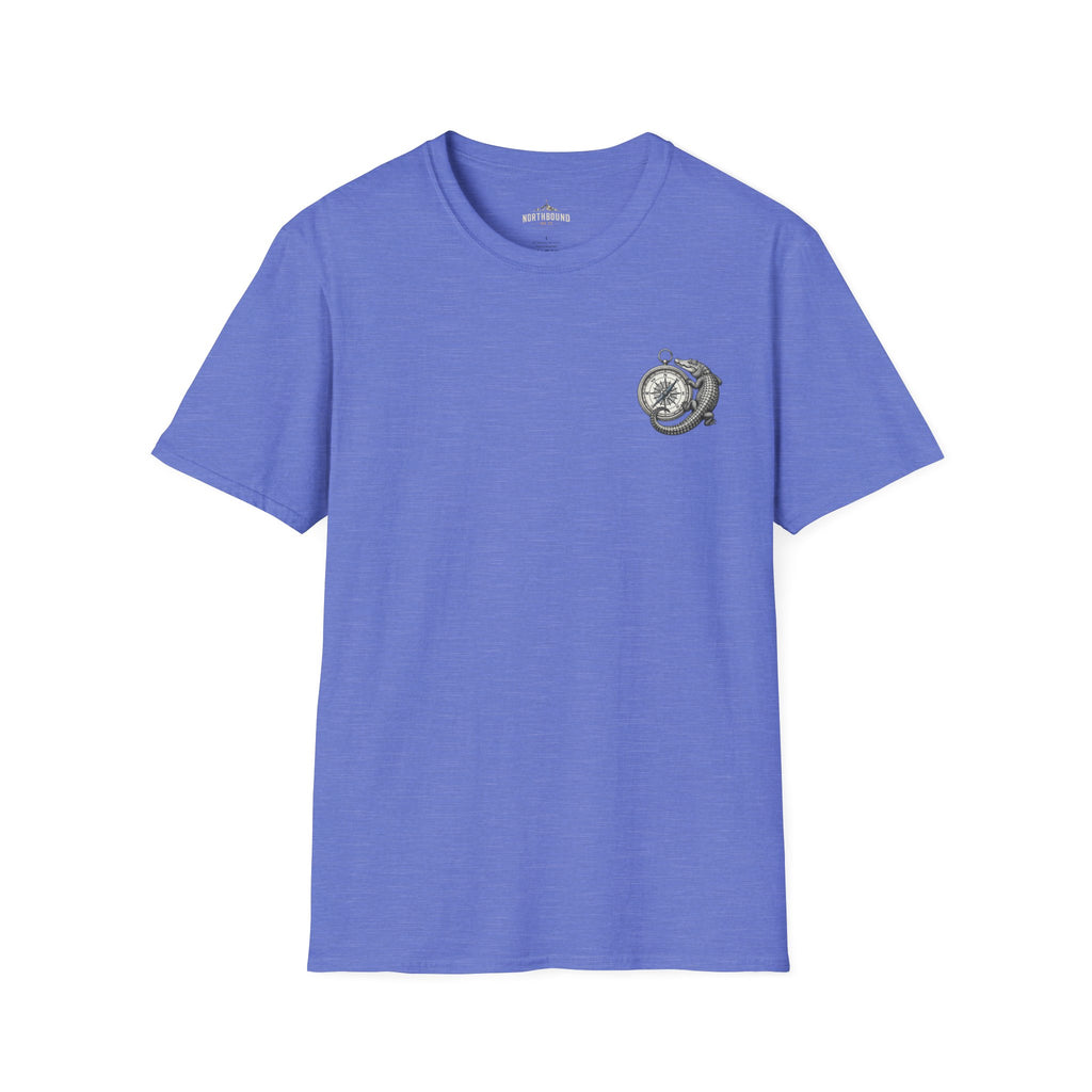 Crocodile & Compass T‑Shirt — Nautical Adventure Graphic Tee