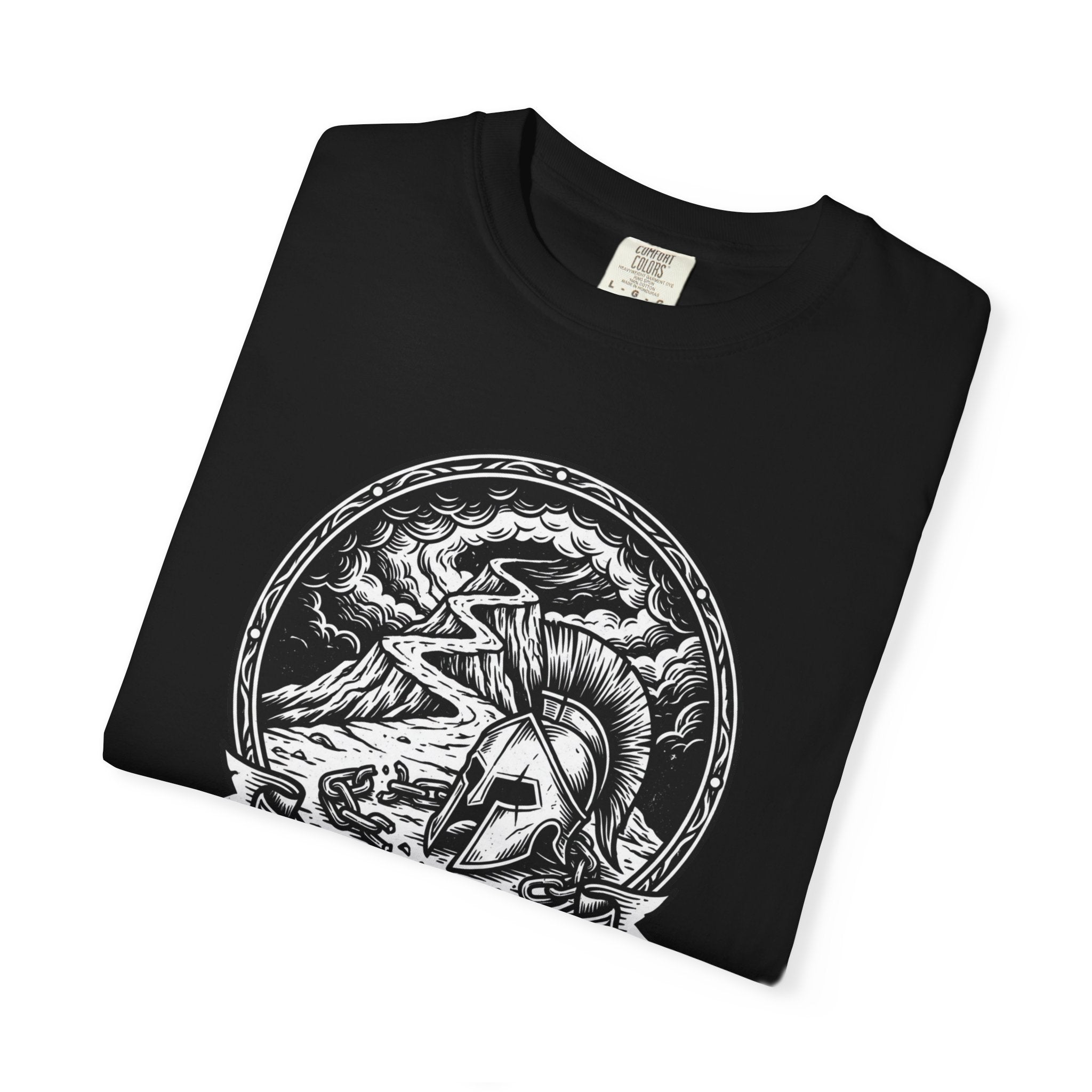 T-Shirt — 'The Obstacle Is The Way' Spartan Helmet Graphic Tee