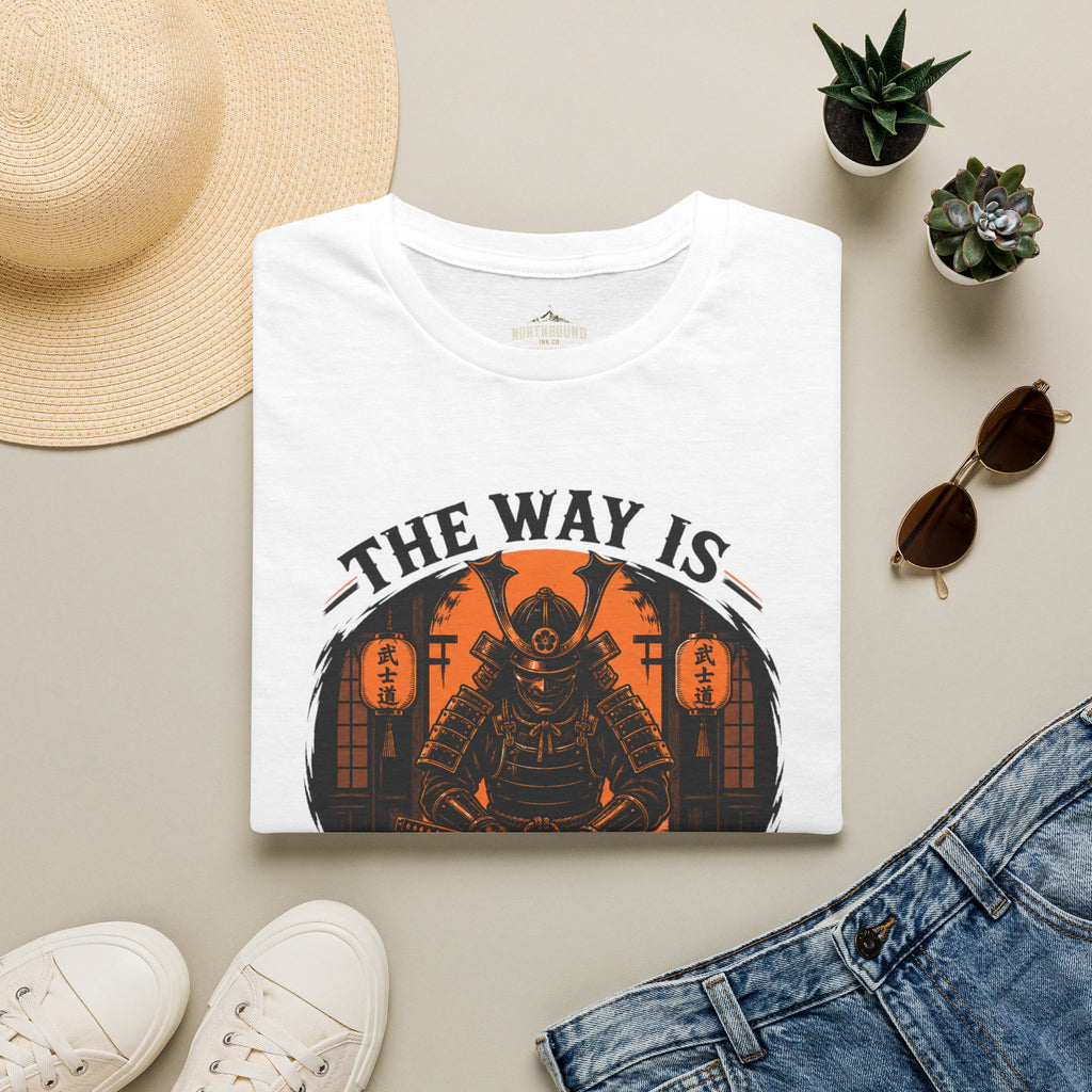 Samurai T-Shirt — “The Way Is In Training” Graphic Tee