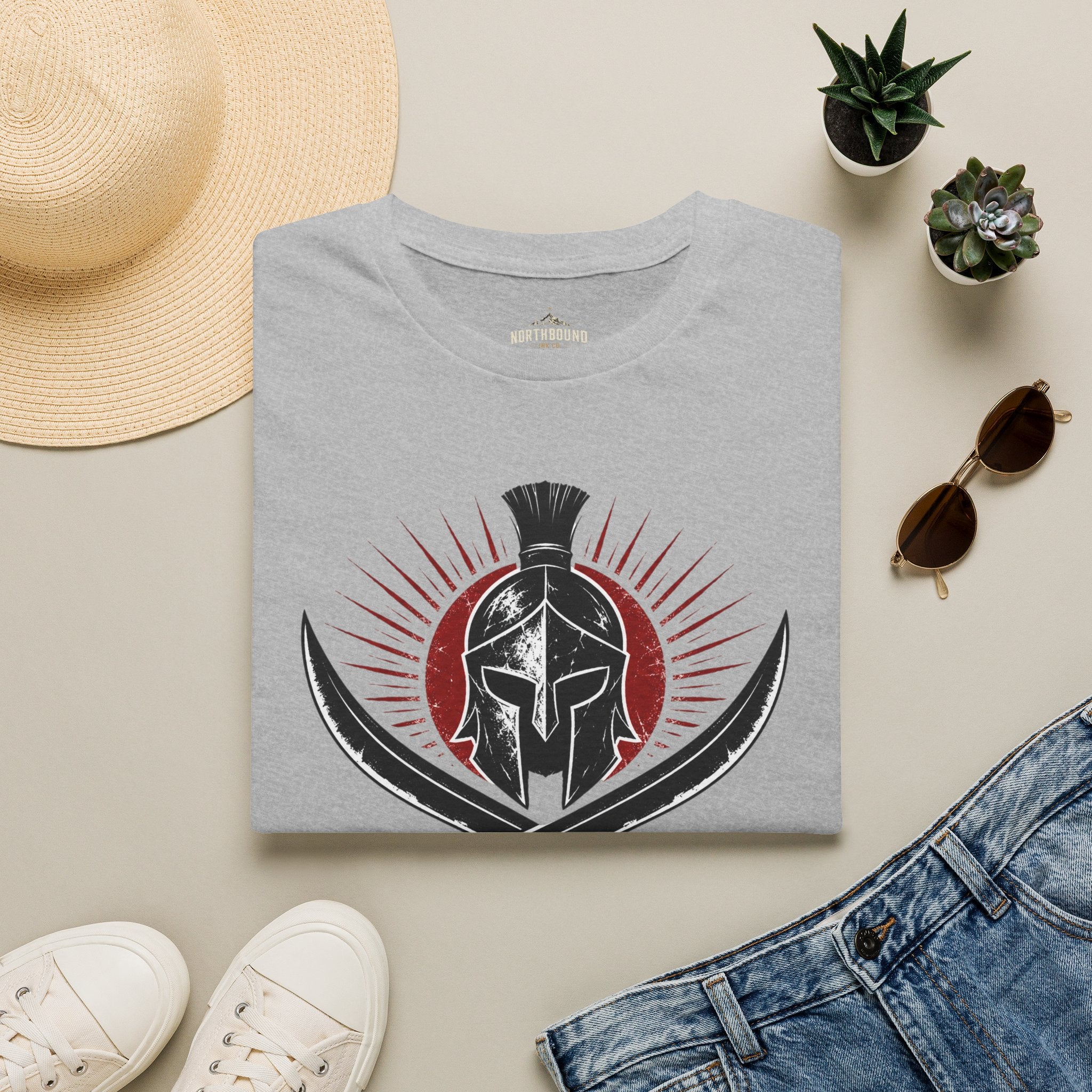 Spartan Helmet T-Shirt — 'Born For War' Warrior Graphic Tee