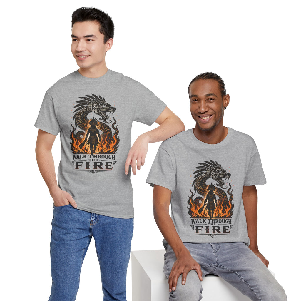 Walk Through the Fire Dragon T-Shirt — Inspirational Flame Graphic Tee
