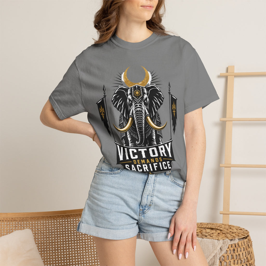 Victory & Sacrifice Elephant T-Shirt — Graphic Warrior Tee